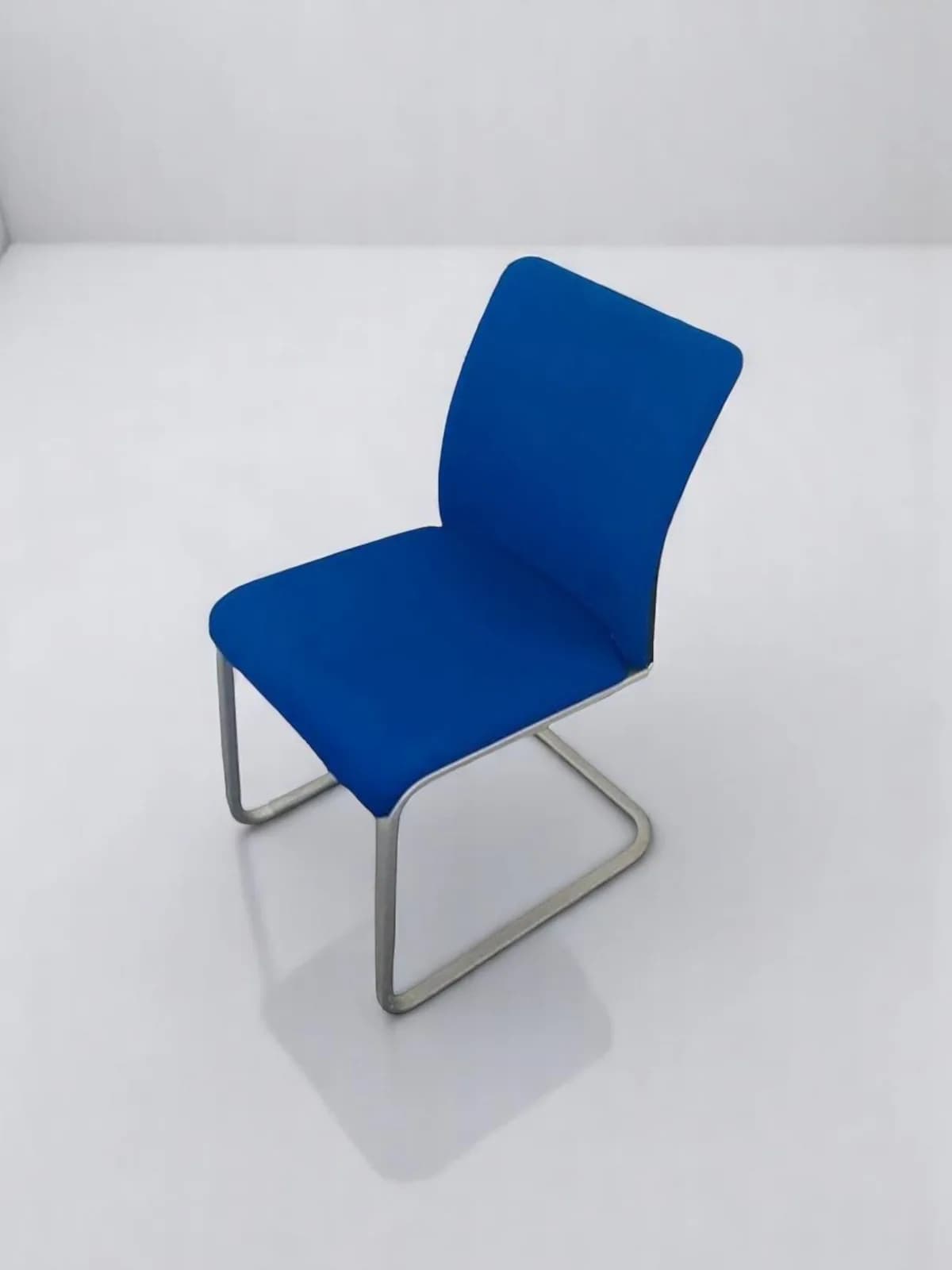 Lot 2 Chaise visiteur luge bleu Steelcase