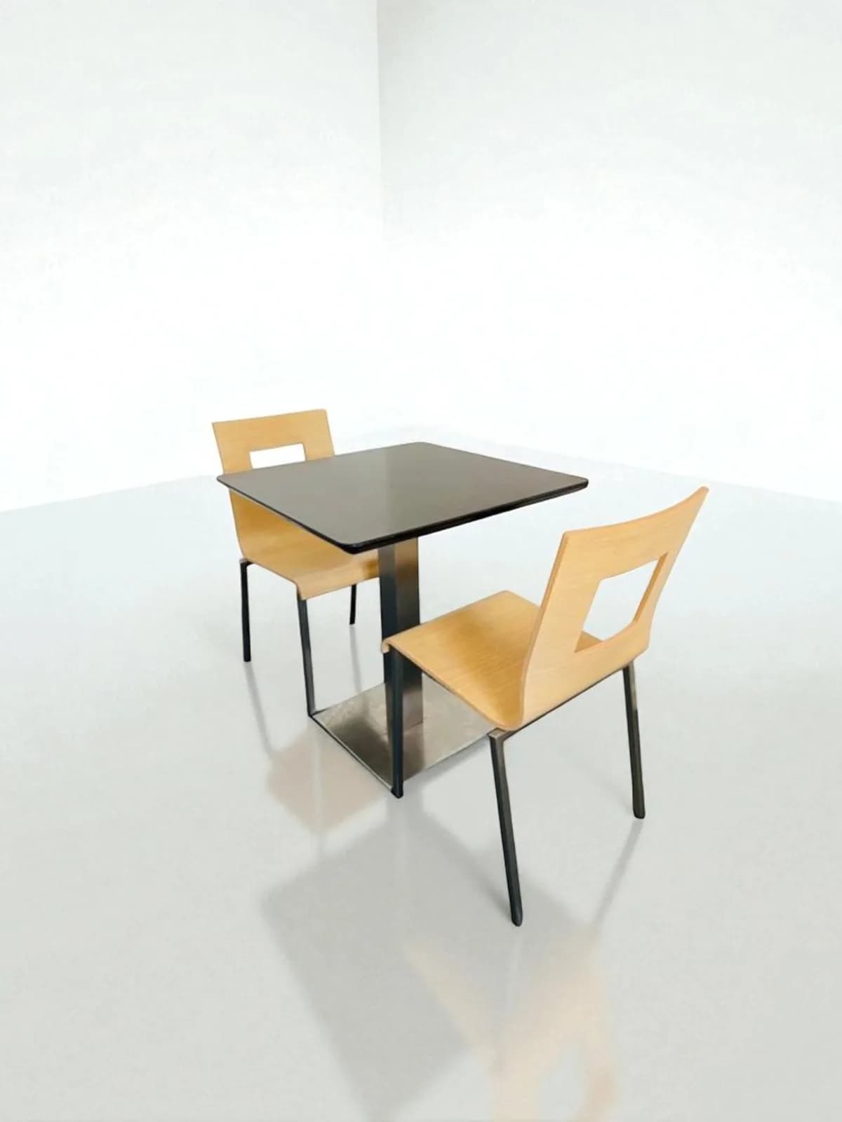 Table de restaurant piétement inox 70x70cm Pedrali — vue 2