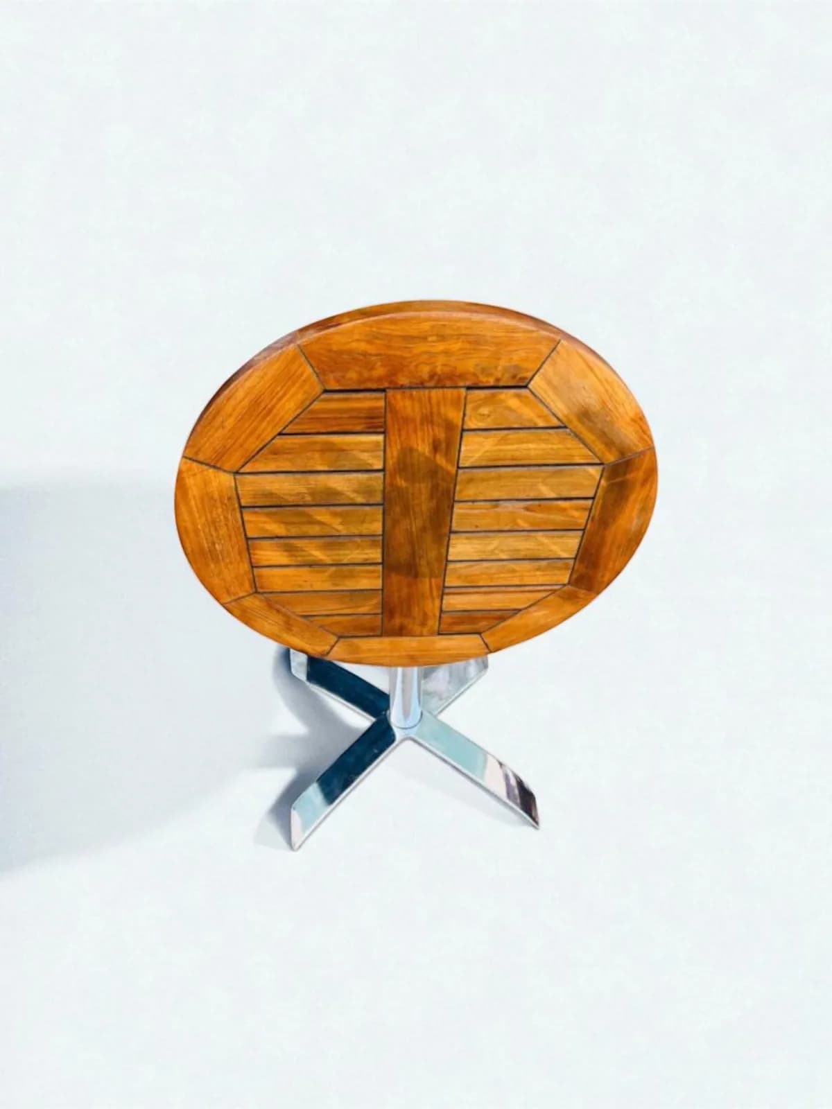 Table de Jardin Bar Ronde en Frêne - 68 cm - R.VLAEMYNCK — vue 3