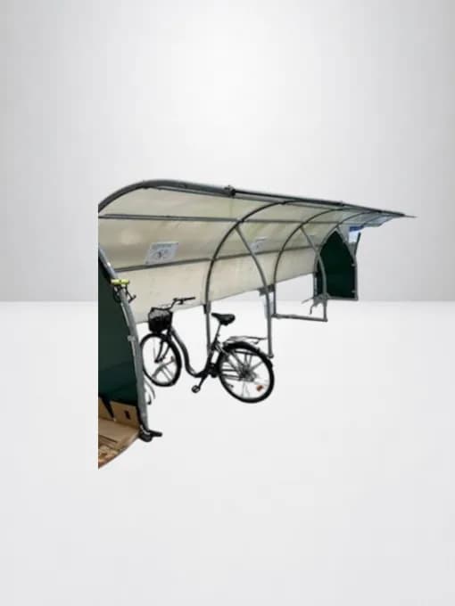 Abri pour vélos, motos et scooters en acier galvanisé et polycarbonate