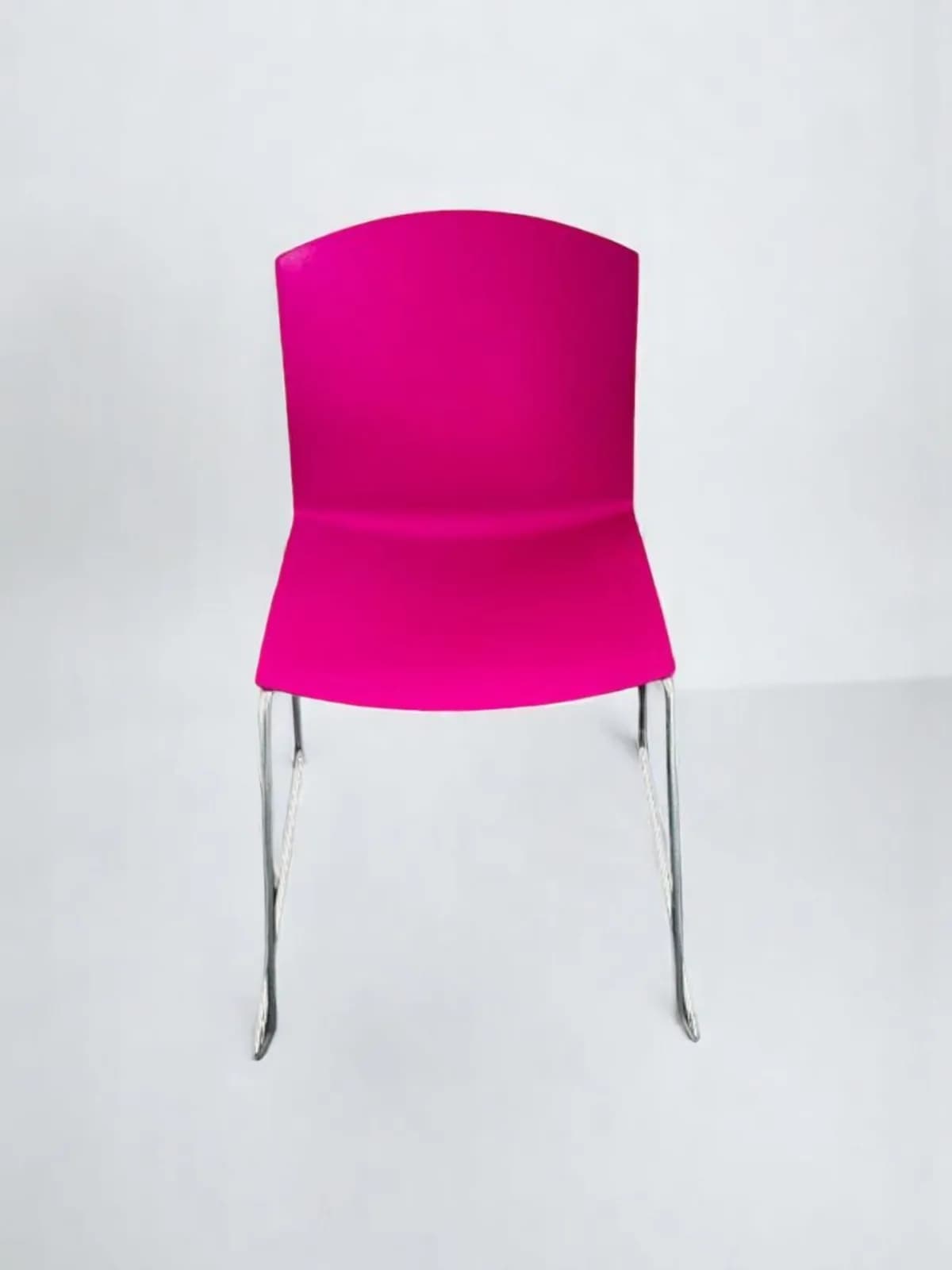 Chaise visiteur design piètement Traîneau rouge violet — vue 2