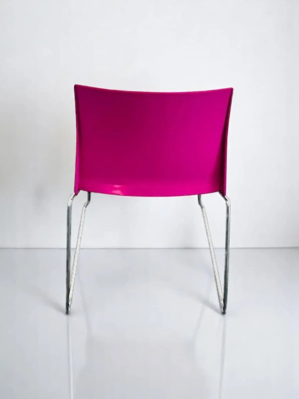 Chaise visiteur design piètement Traîneau rouge violet — vue 4