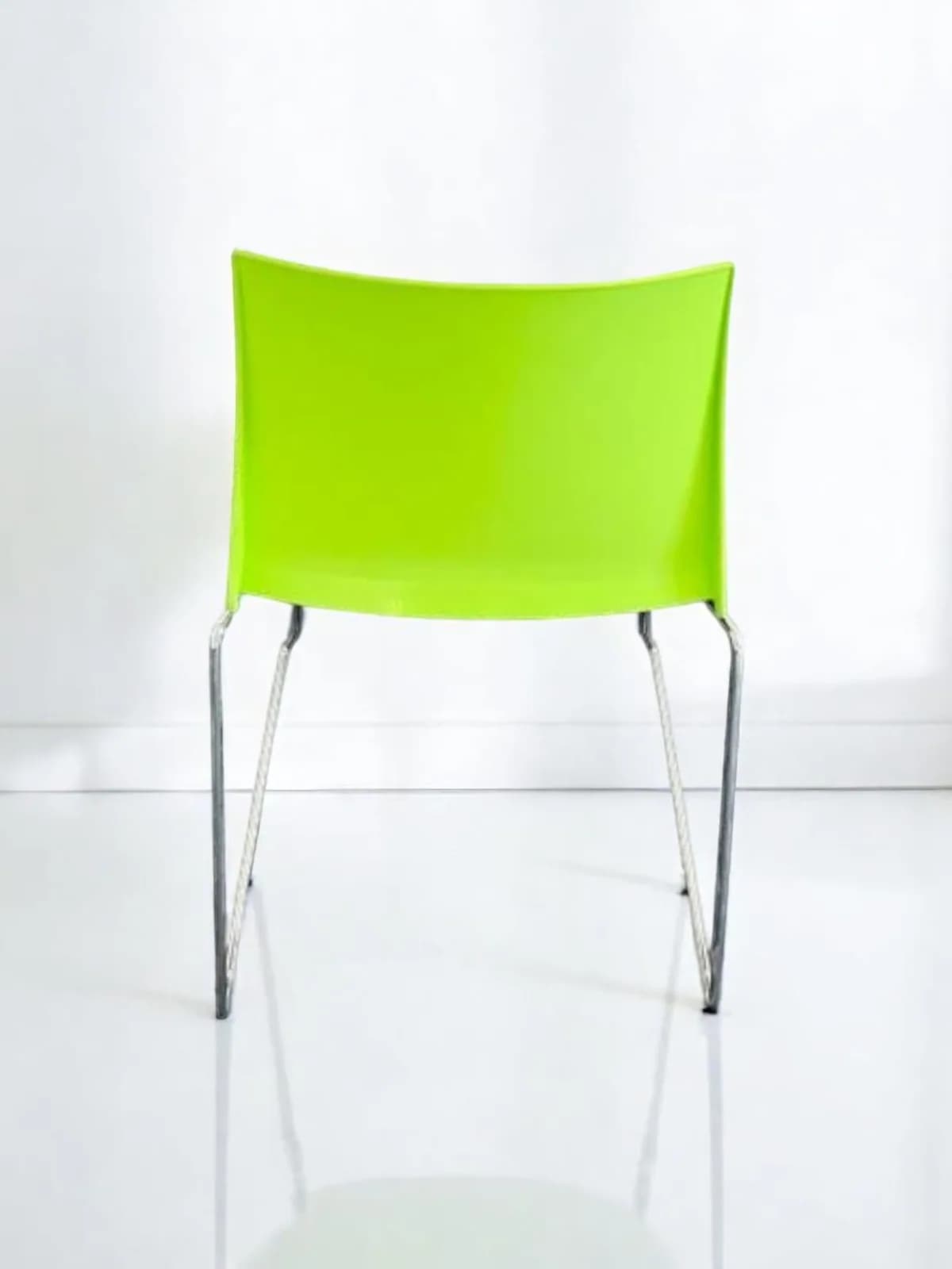 Chaise visiteur design piètement Traîneau vert — vue 3