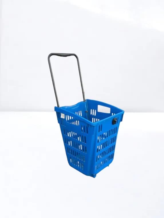 Panier sur roulettes XXL 52L empilable magasin chariot