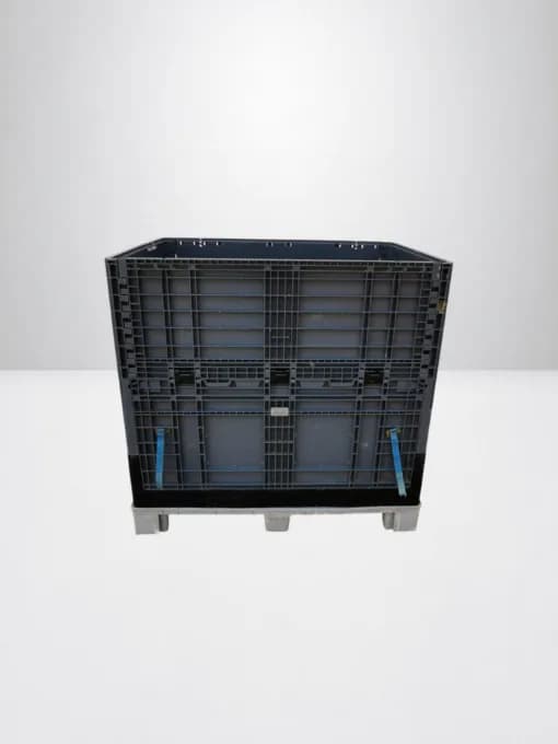 Palette en plastique caisse 118x78x115cm empilable et pliable 