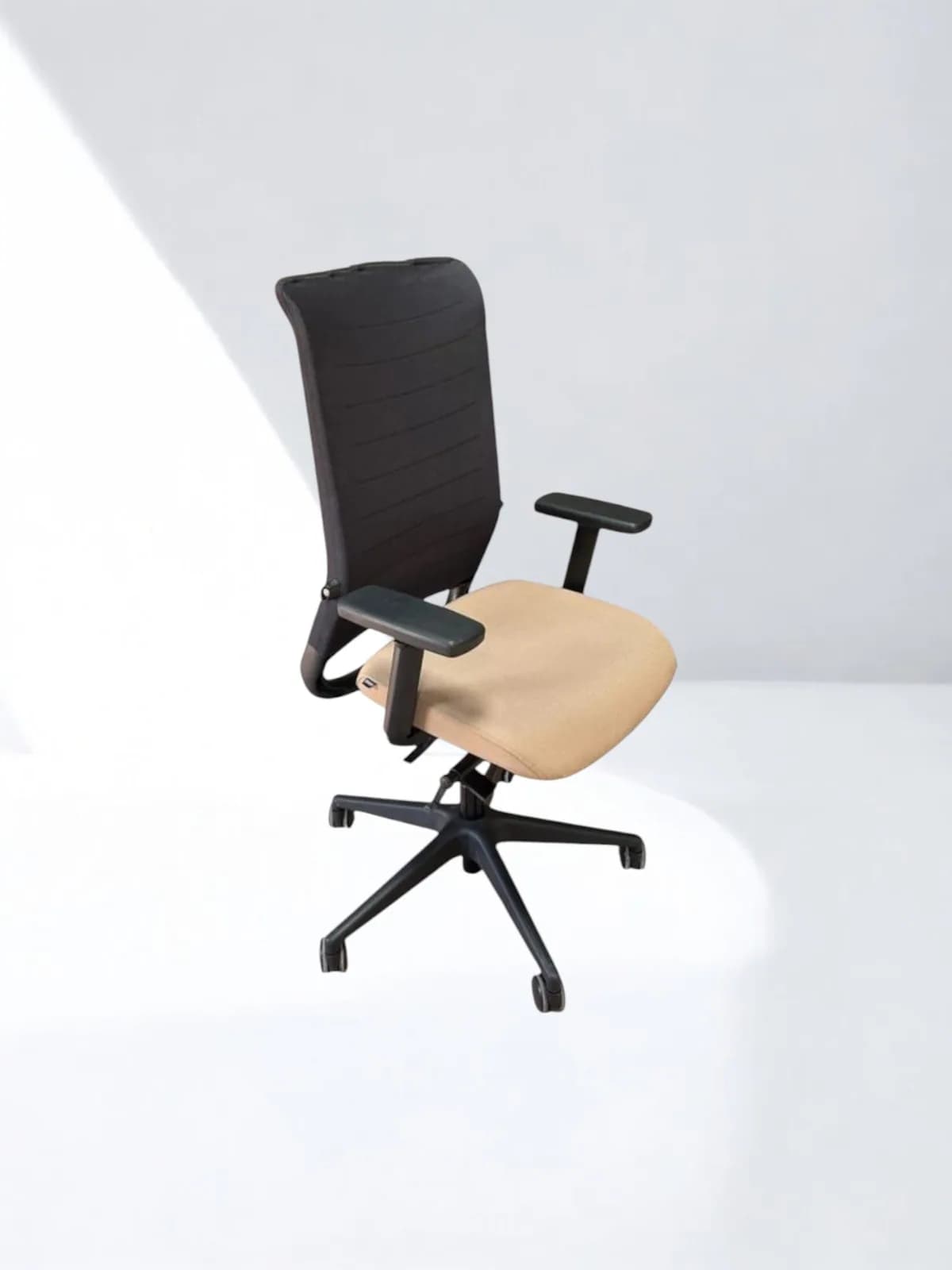 Chaise à roulette Eurosit ligne S beige — vue 2