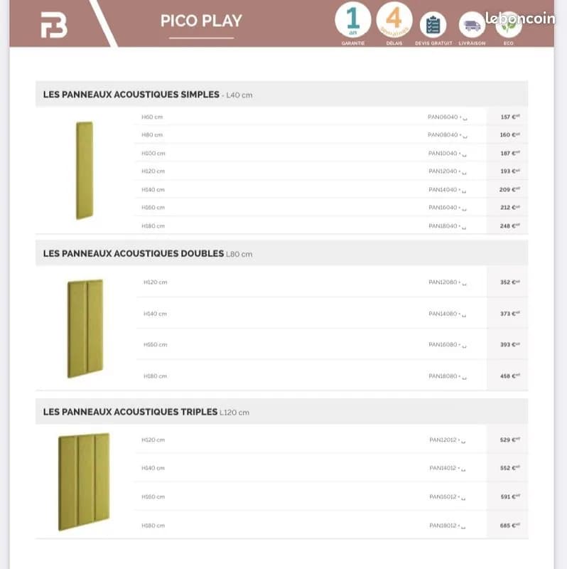Cloison Amovible Acoustique et Visuelle PICO PLAY — vue 4