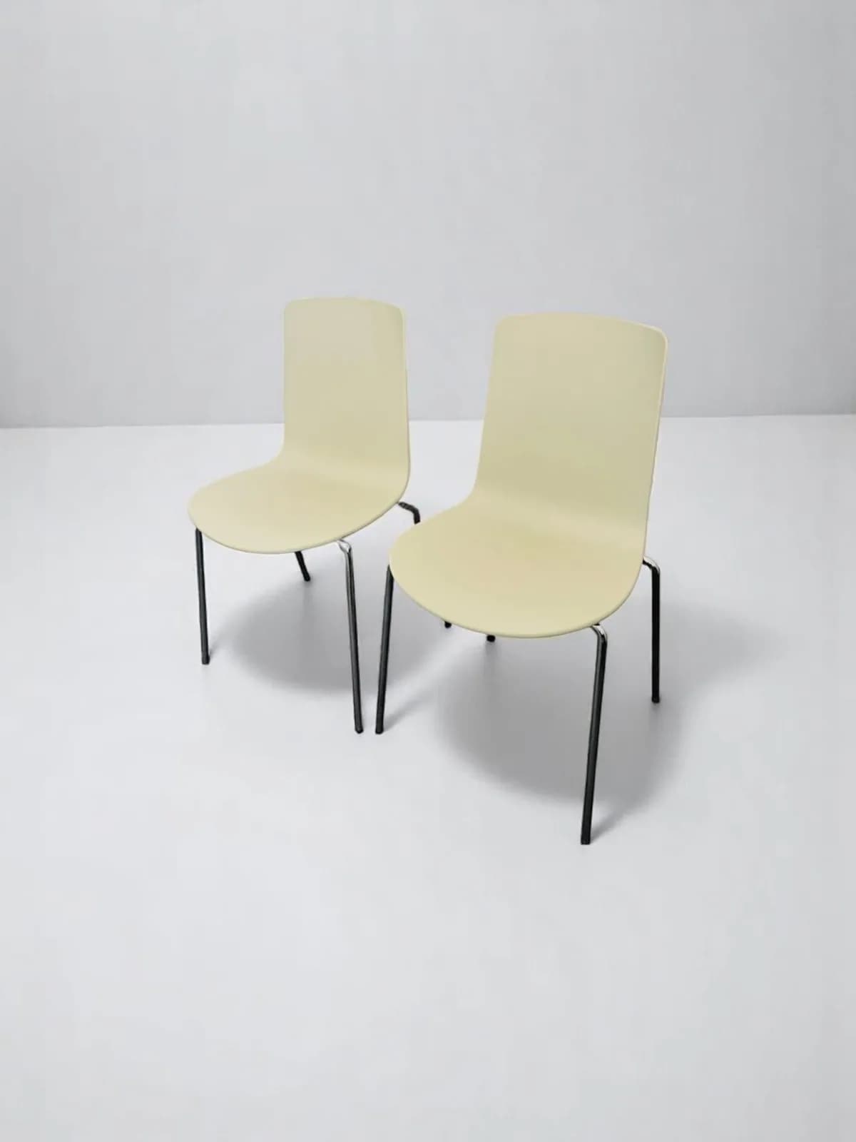 Lot deux chaises Enea Lotus visiteur empilable — vue 5