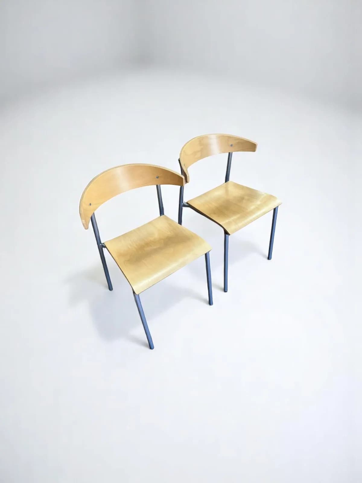 Lot chaise visiteur kinnarps en bois — vue 3