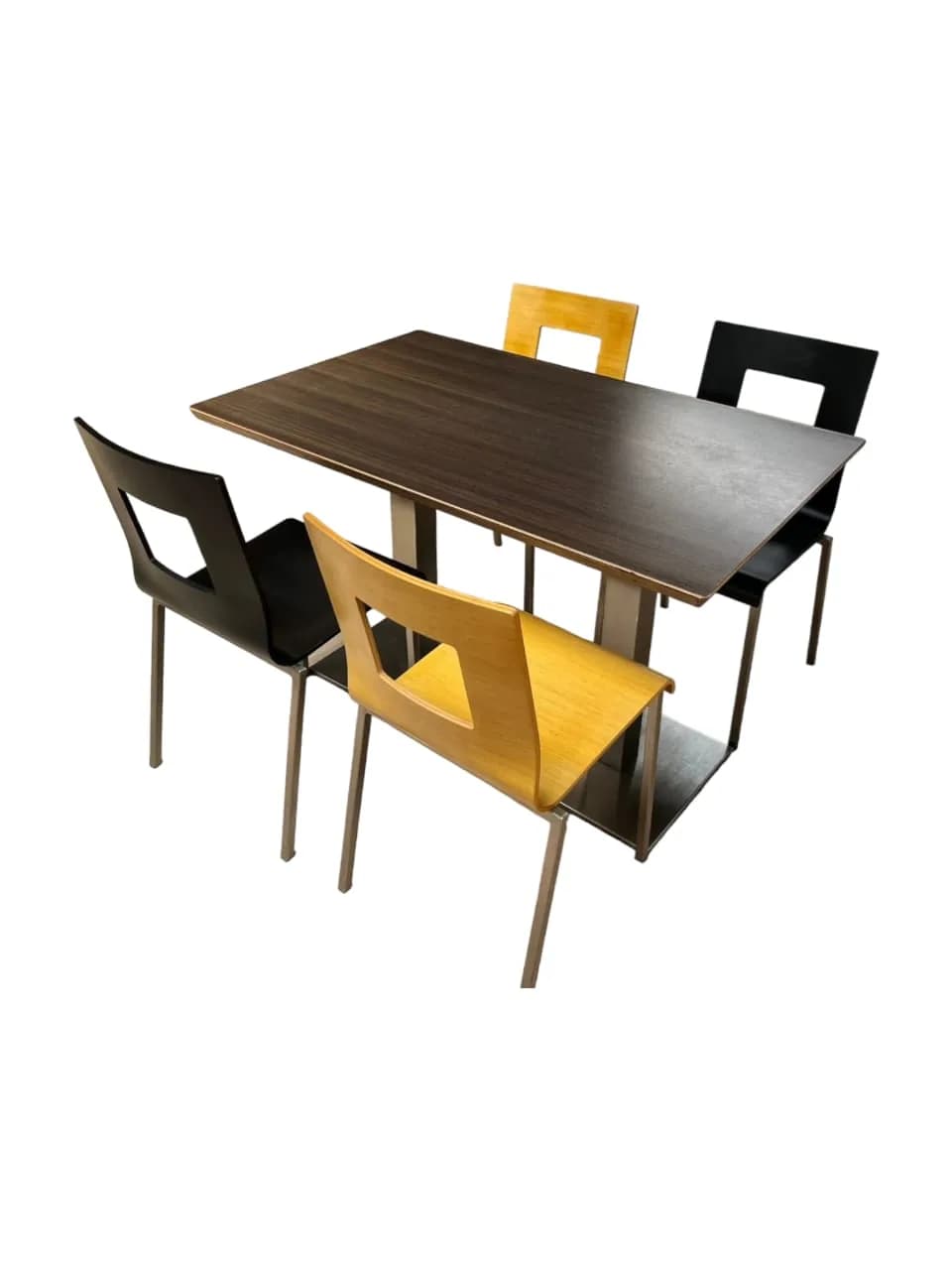 Table de restaurant piétement inox 120x75cm Pedrali — vue 2