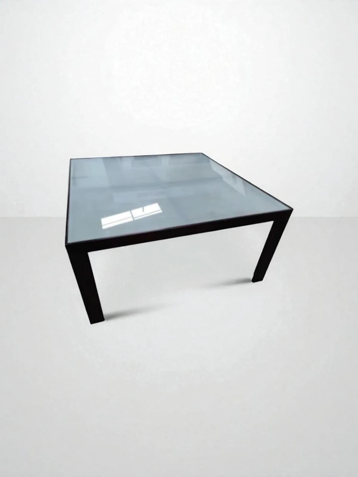 Table de réunion bois & verre Macé 150x150cm — vue 2