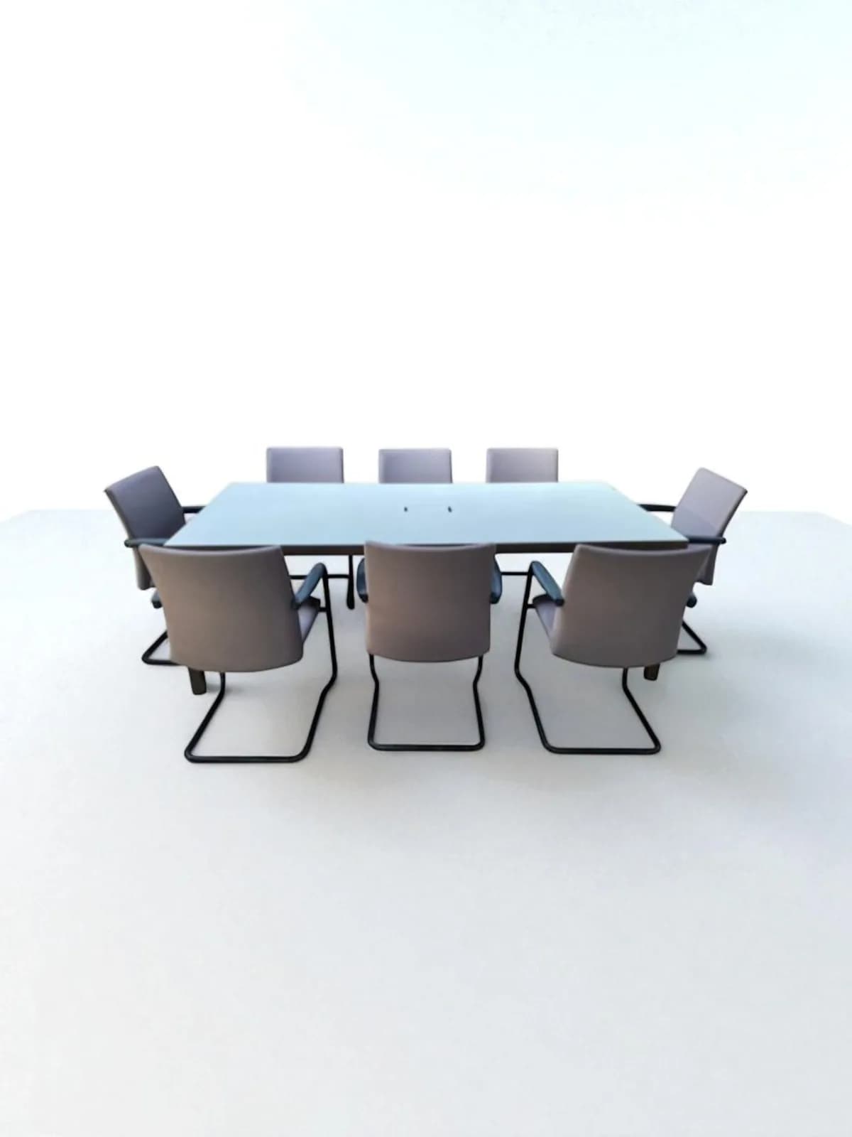 Table de Réunion 220x110cm – Élégance et Fonctionnalité pour 8 Personnes — vue 2