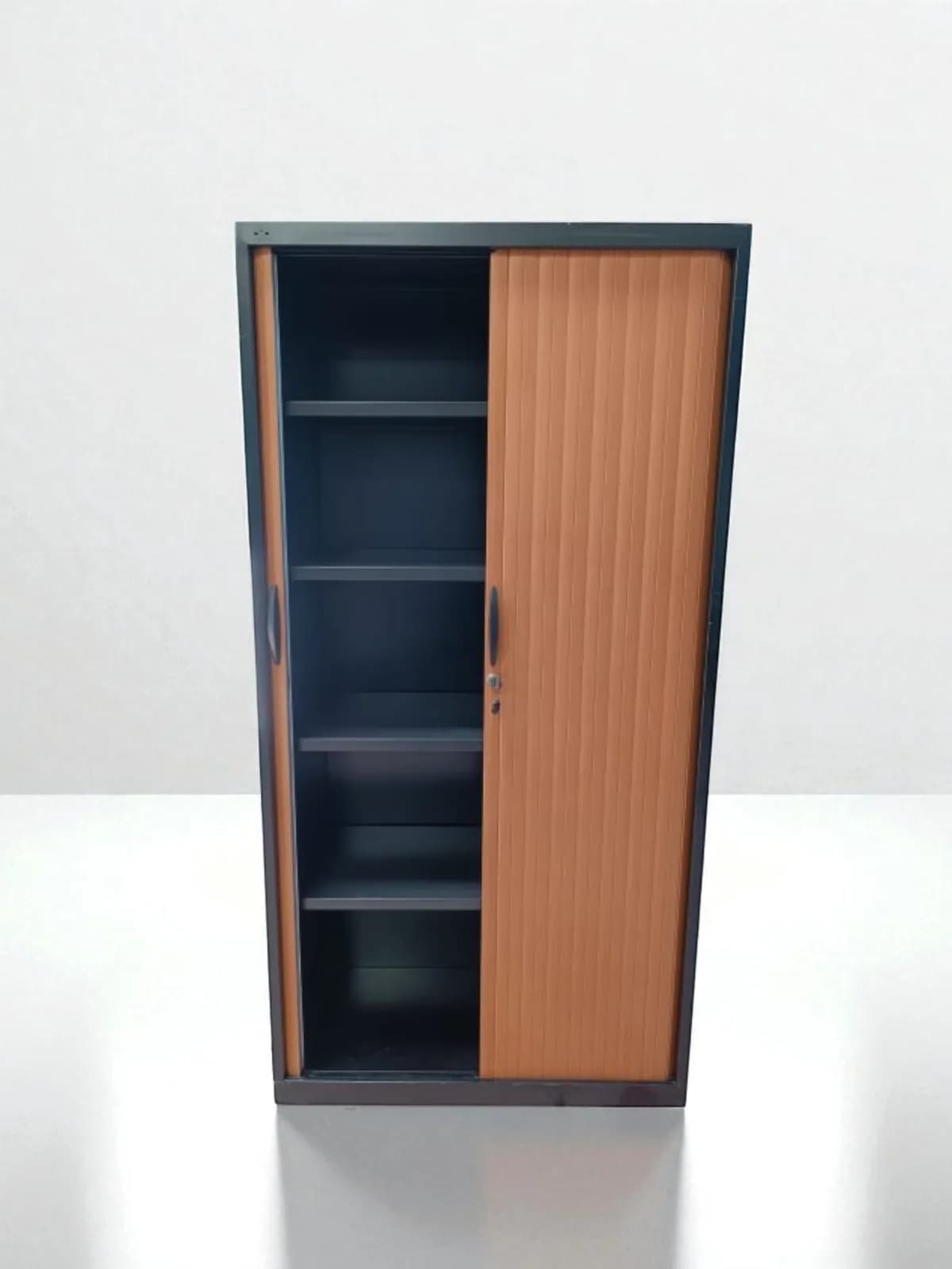 Armoire bi-color métallique marron noir 100x200cm — vue 3