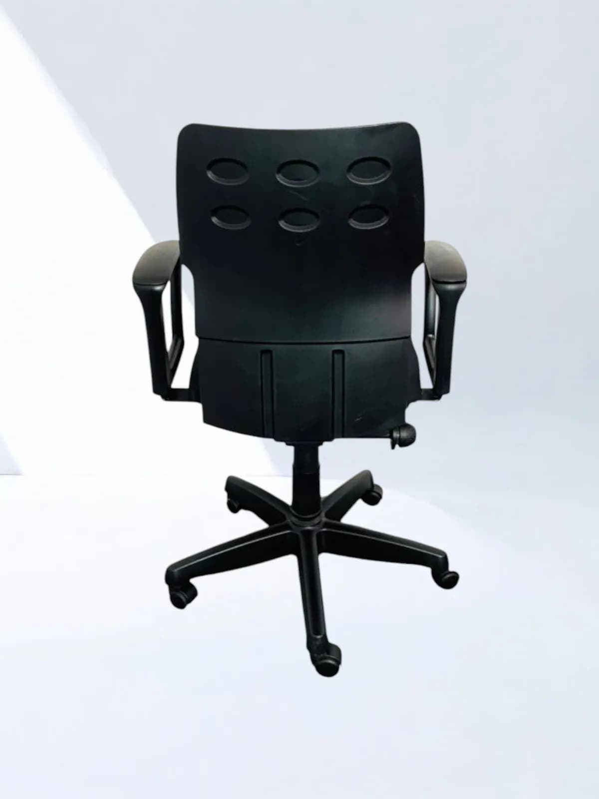 Chaise à roulette Steelcase Strafor tissu noir promo — vue 4