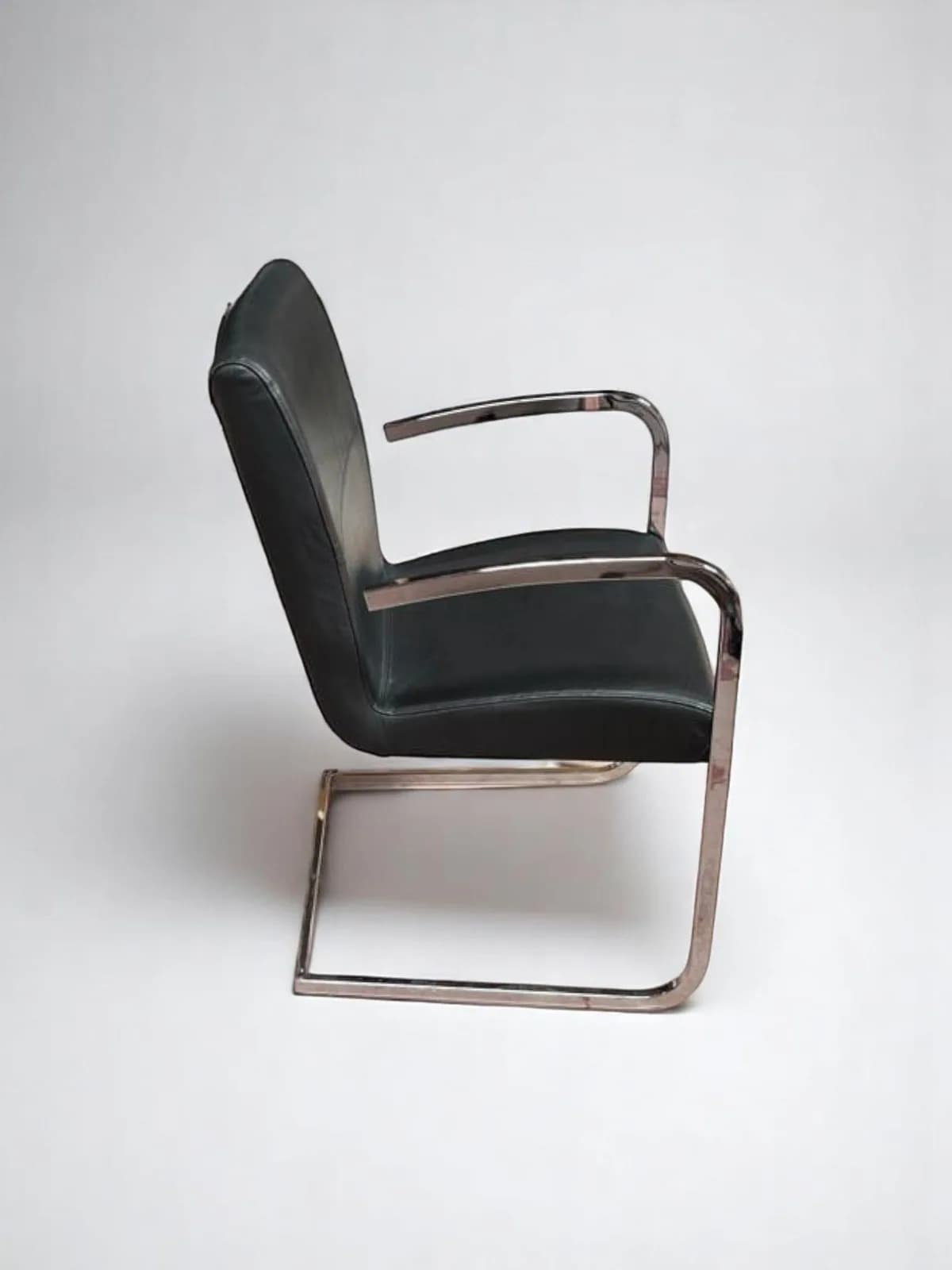 Ensemble 3 fauteuils cuir Effezeta made in Italy Chromé — vue 2