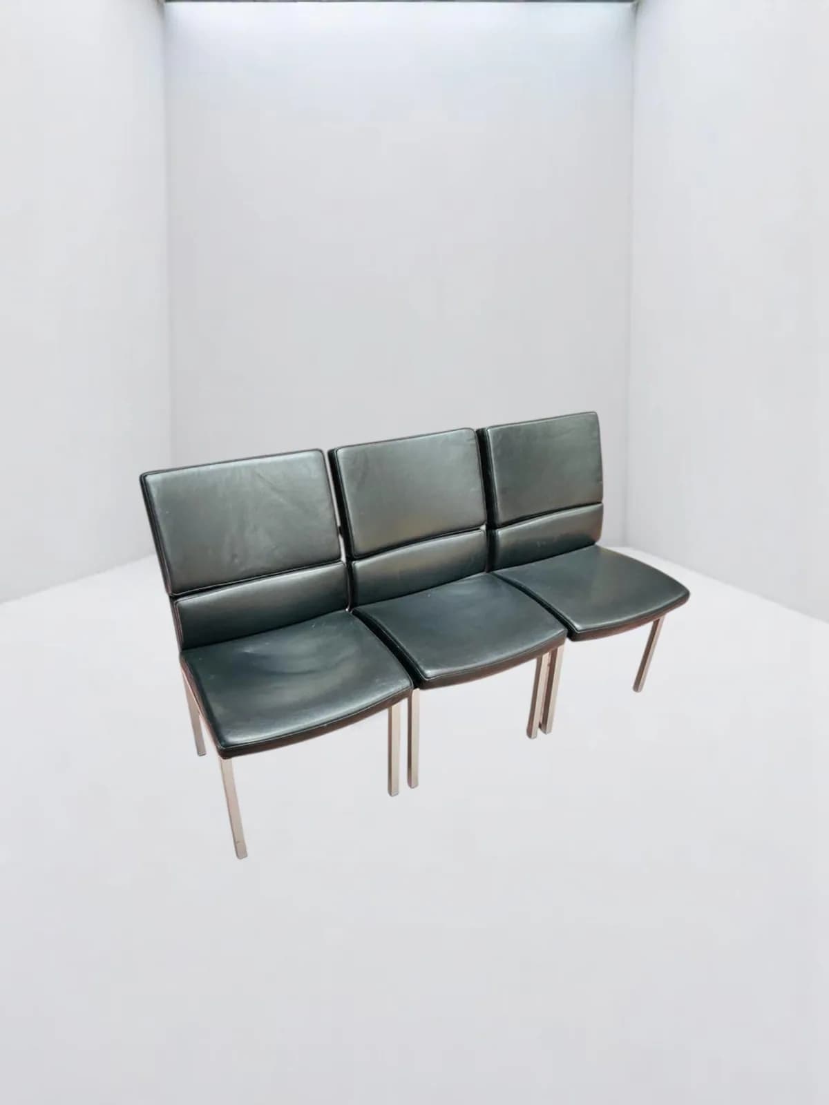 Ensemble 3 fauteuils en cuir Sicame Office promo — vue 3