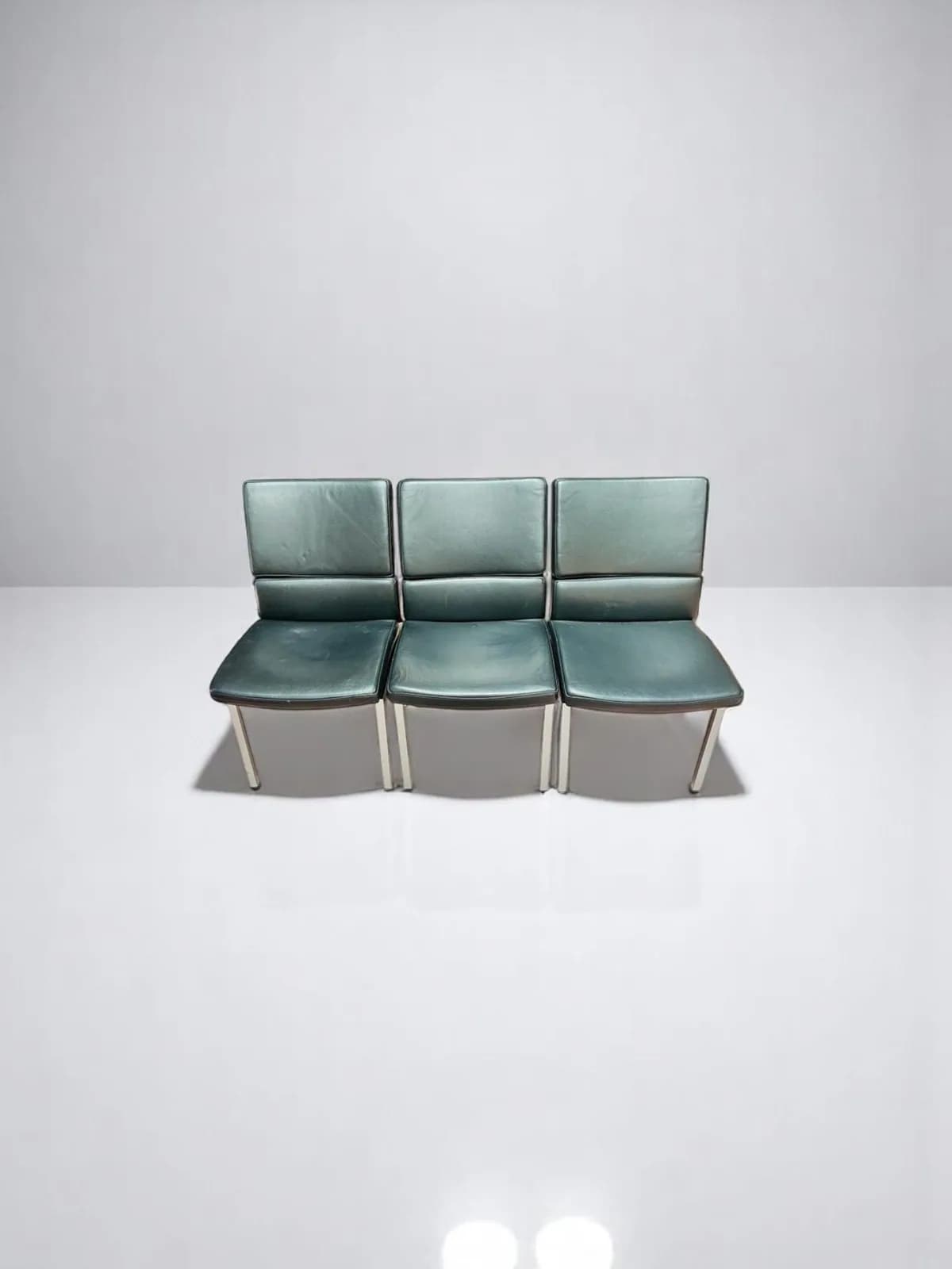 Ensemble 3 fauteuils en cuir Sicame Office promo — vue 4