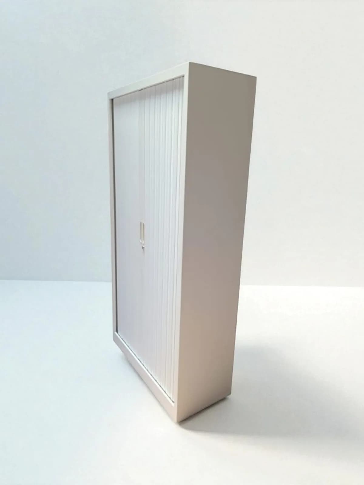 Armoire haute métallique blanche Monobloc 100x200cm — vue 2