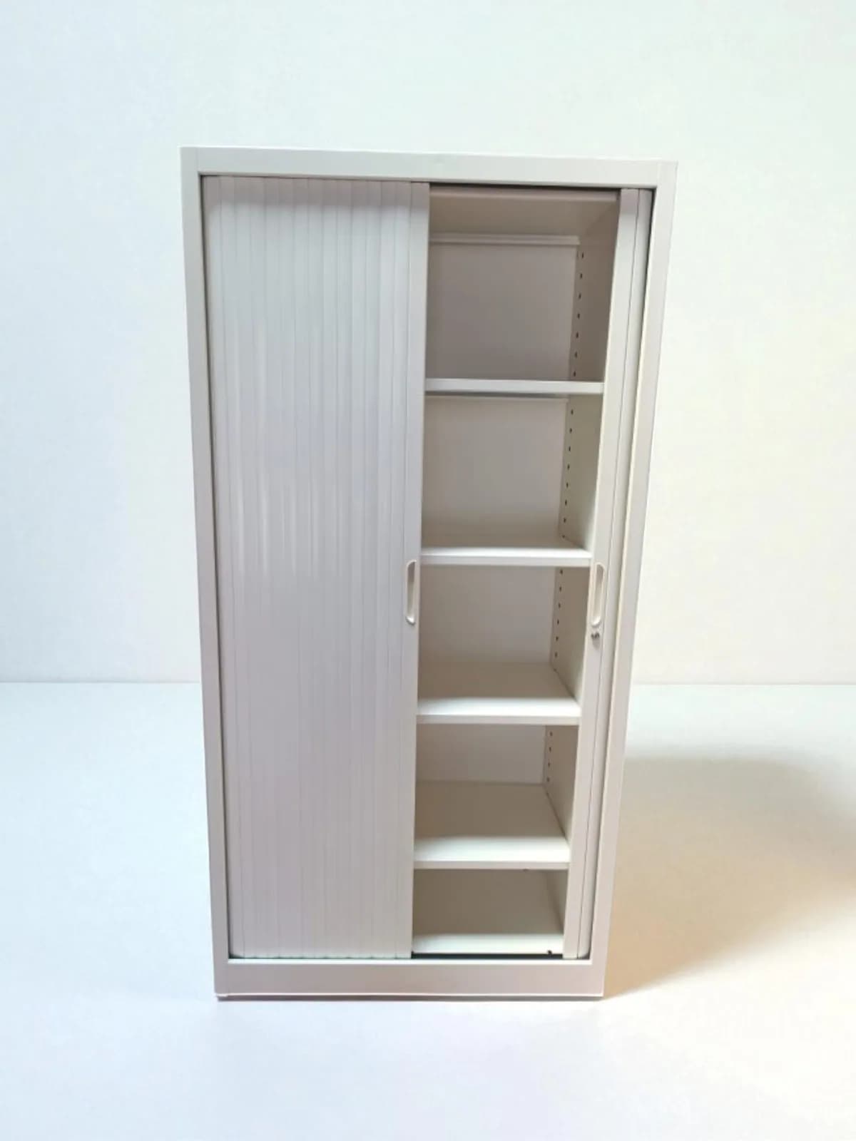 Armoire haute métallique blanche Monobloc 100x200cm — vue 3