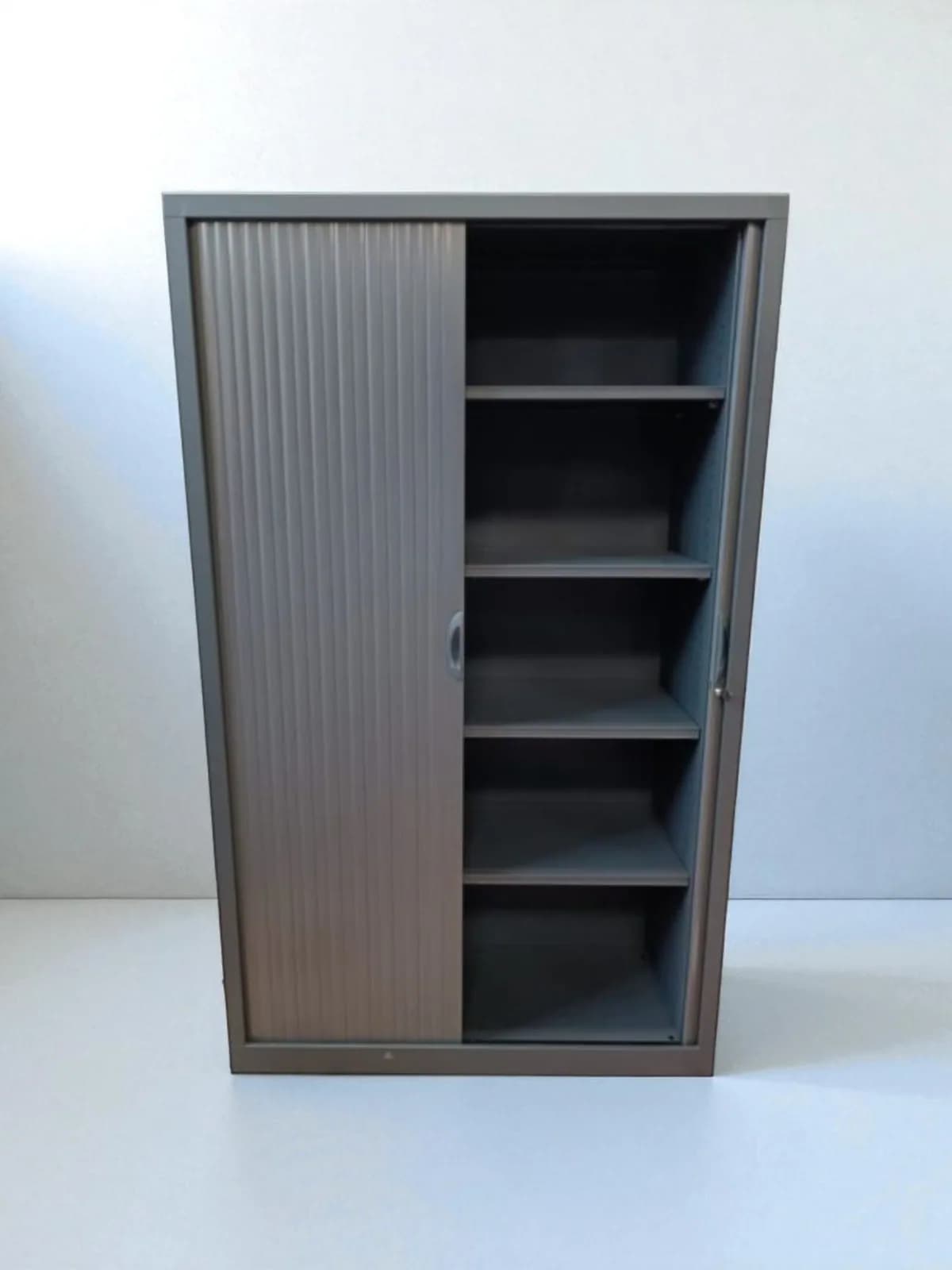 Armoire haute porte coulissante grise Ronis 120x200cm — vue 3