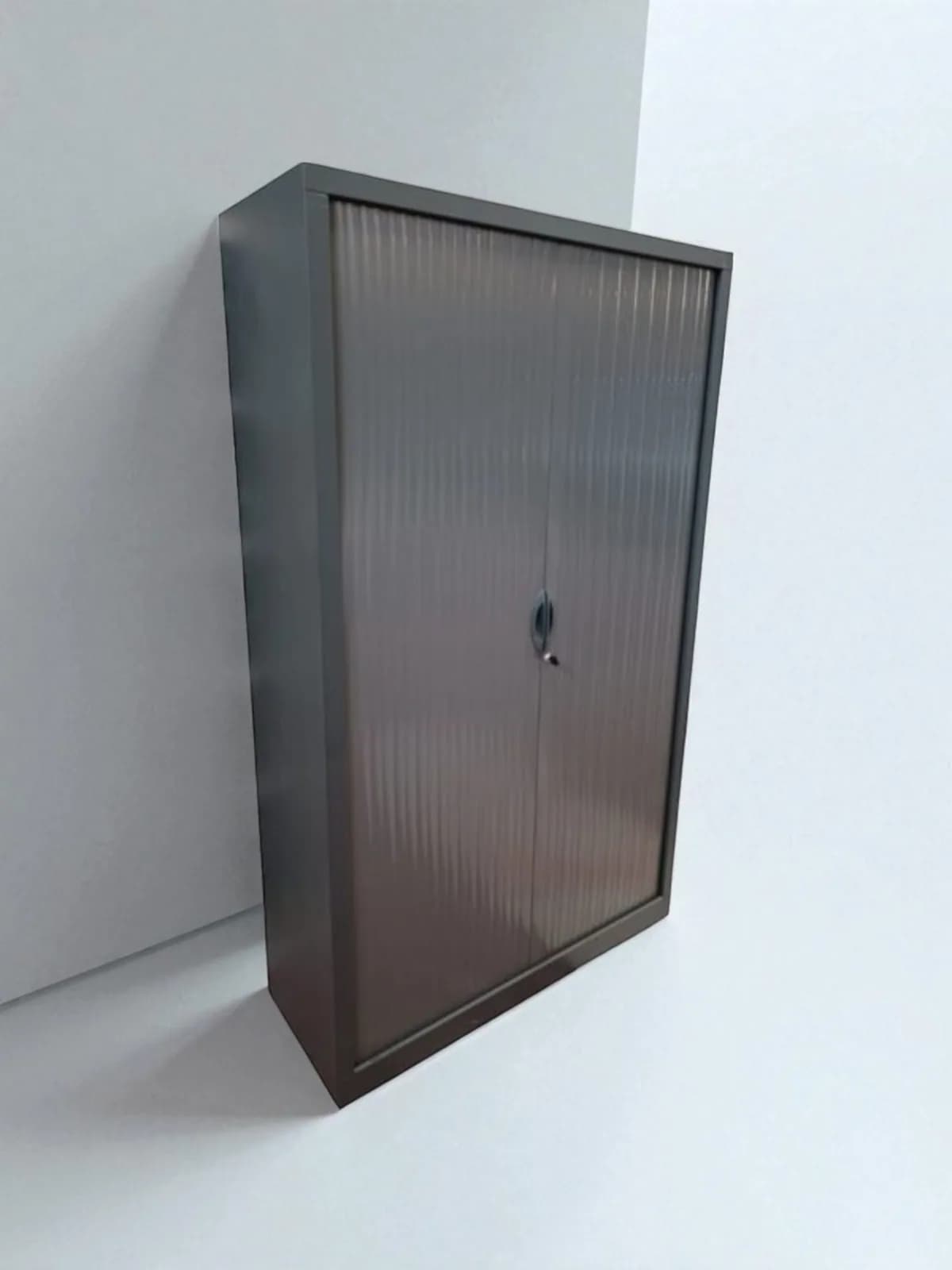 Armoire haute porte coulissante grise Ronis 120x200cm — vue 2