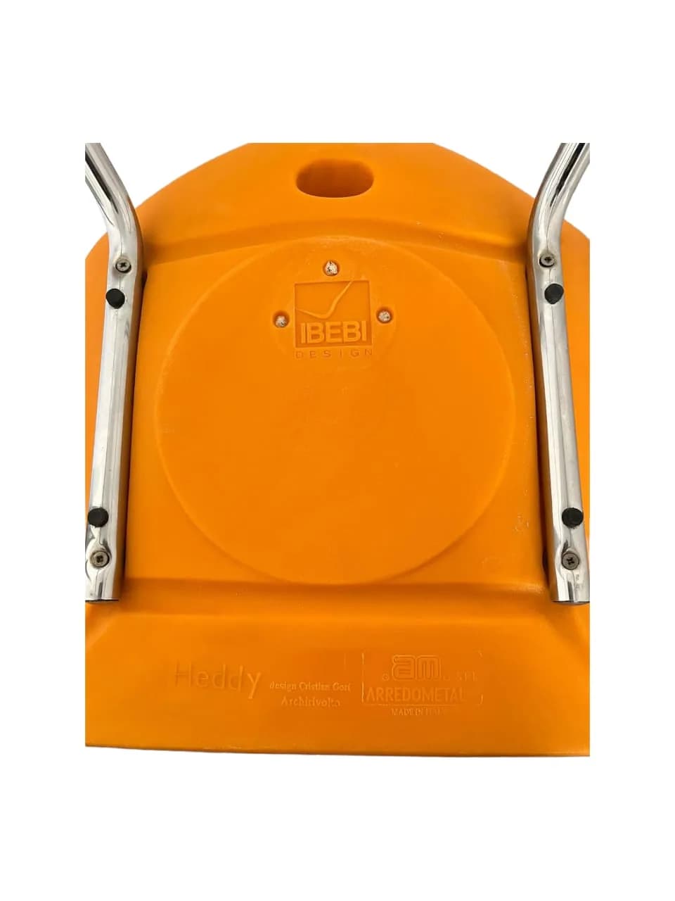 Lot deux chaises visiteur Arredo metal Ibebi plastique luge — vue 6