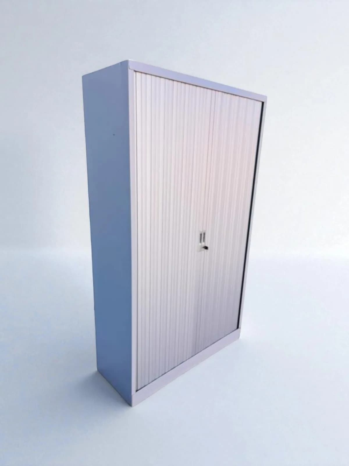 Armoire haute Marcadet gris 120x200cm monobloc avec clé