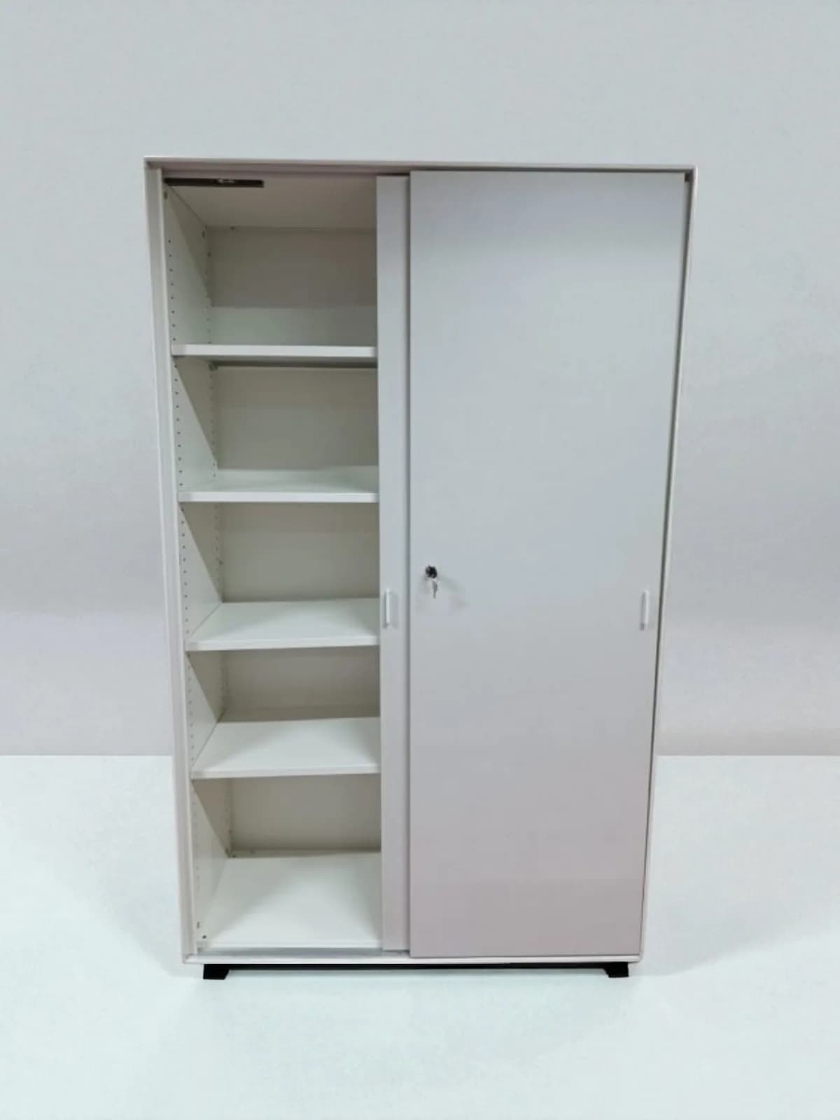 Armoire haute blanche porte coulissante 120x200cm — vue 2