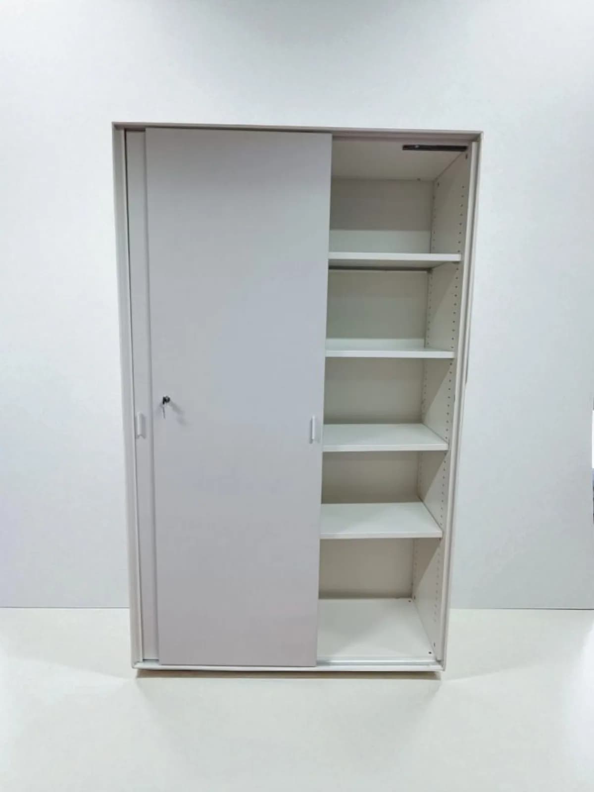 Armoire haute blanche porte coulissante 120x200cm — vue 3