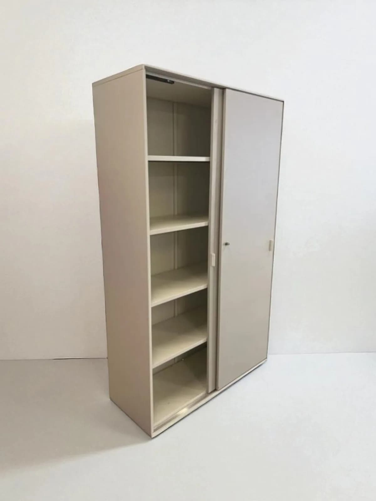 Armoire haute blanche porte coulissante 120x200cm — vue 4