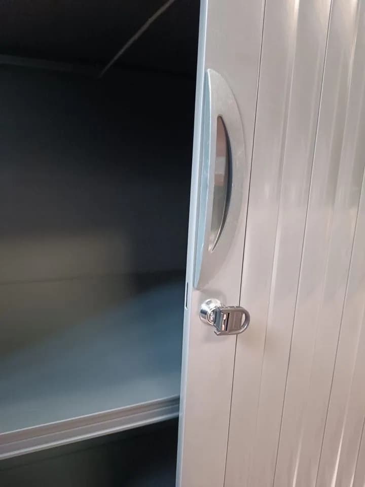 Armoire haute porte coulissante grise Ronis 120x200cm — vue 5