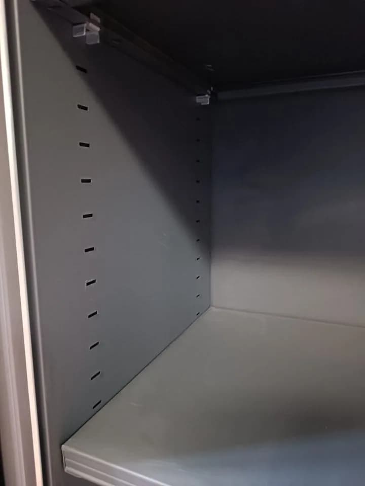 Armoire haute porte coulissante grise Ronis 120x200cm — vue 6
