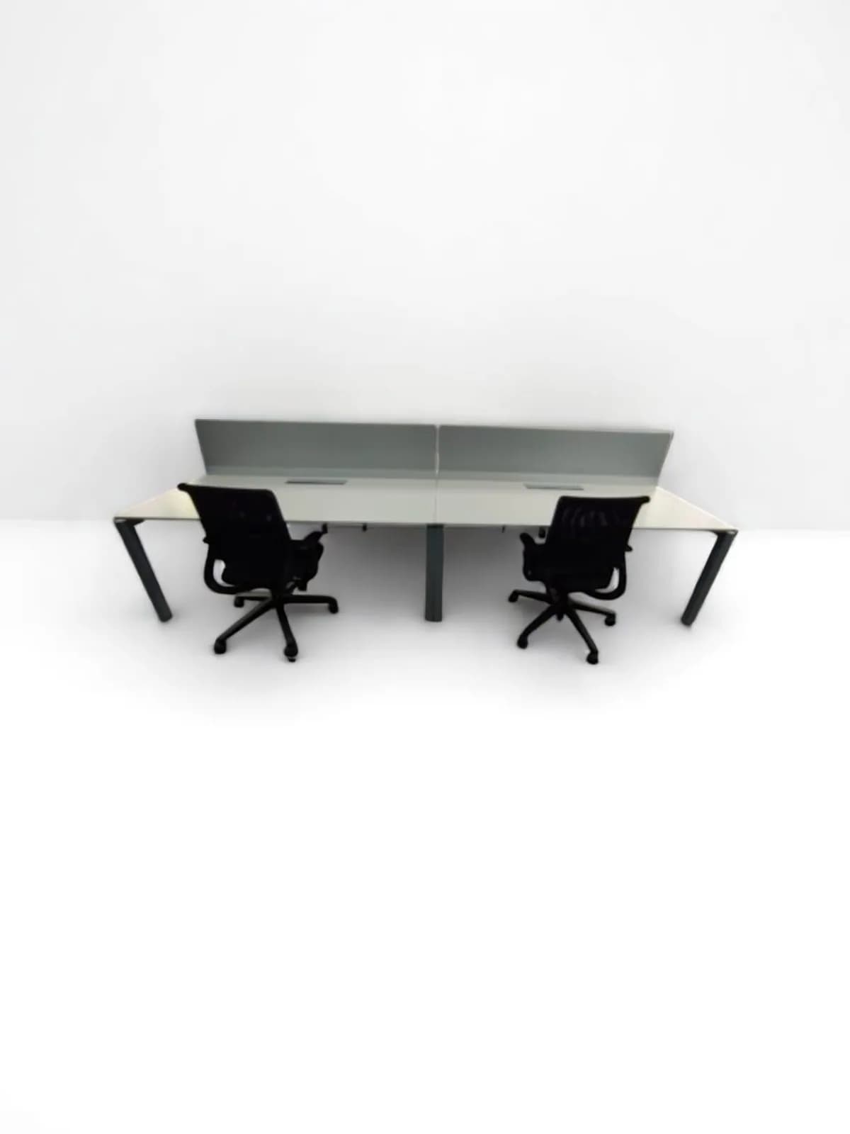 Bureau bench Haworth 180x80 plateau avec séparation — vue 2