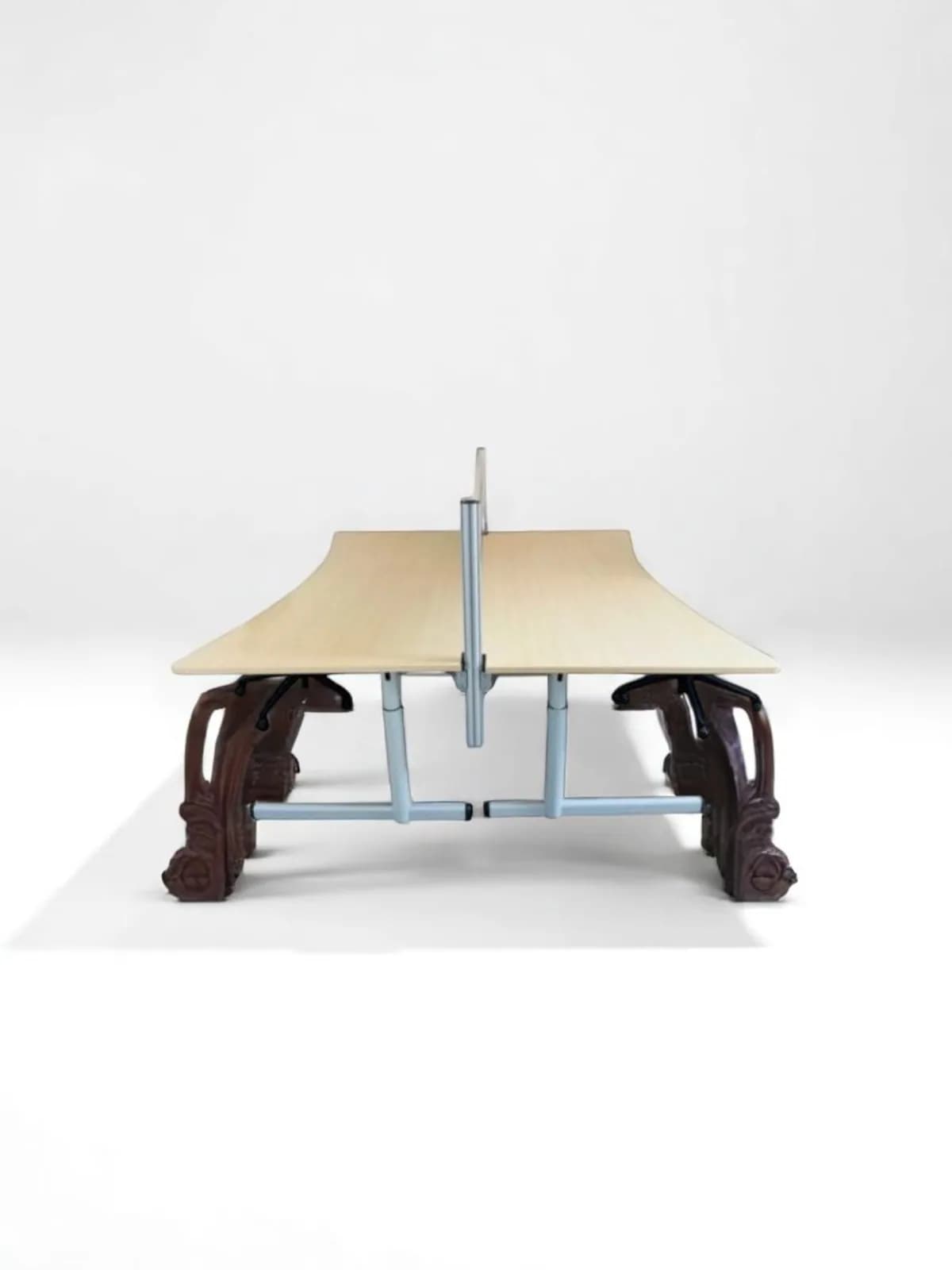 Bureau bench avec séparation plexi alu 180x180cm — vue 3