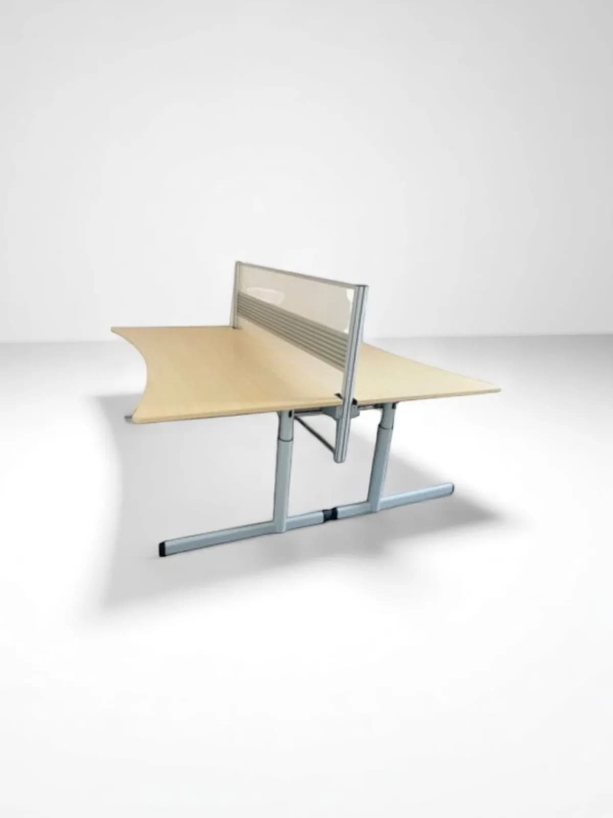 Bureau bench avec séparation plexi alu 180x180cm