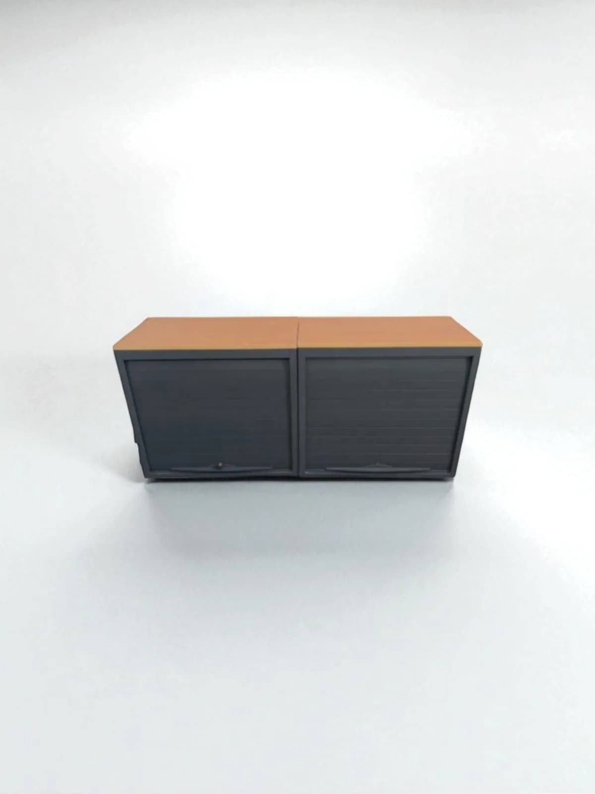 Lot 2 Armoire basse vertical merisier 80x73cm promo — vue 2