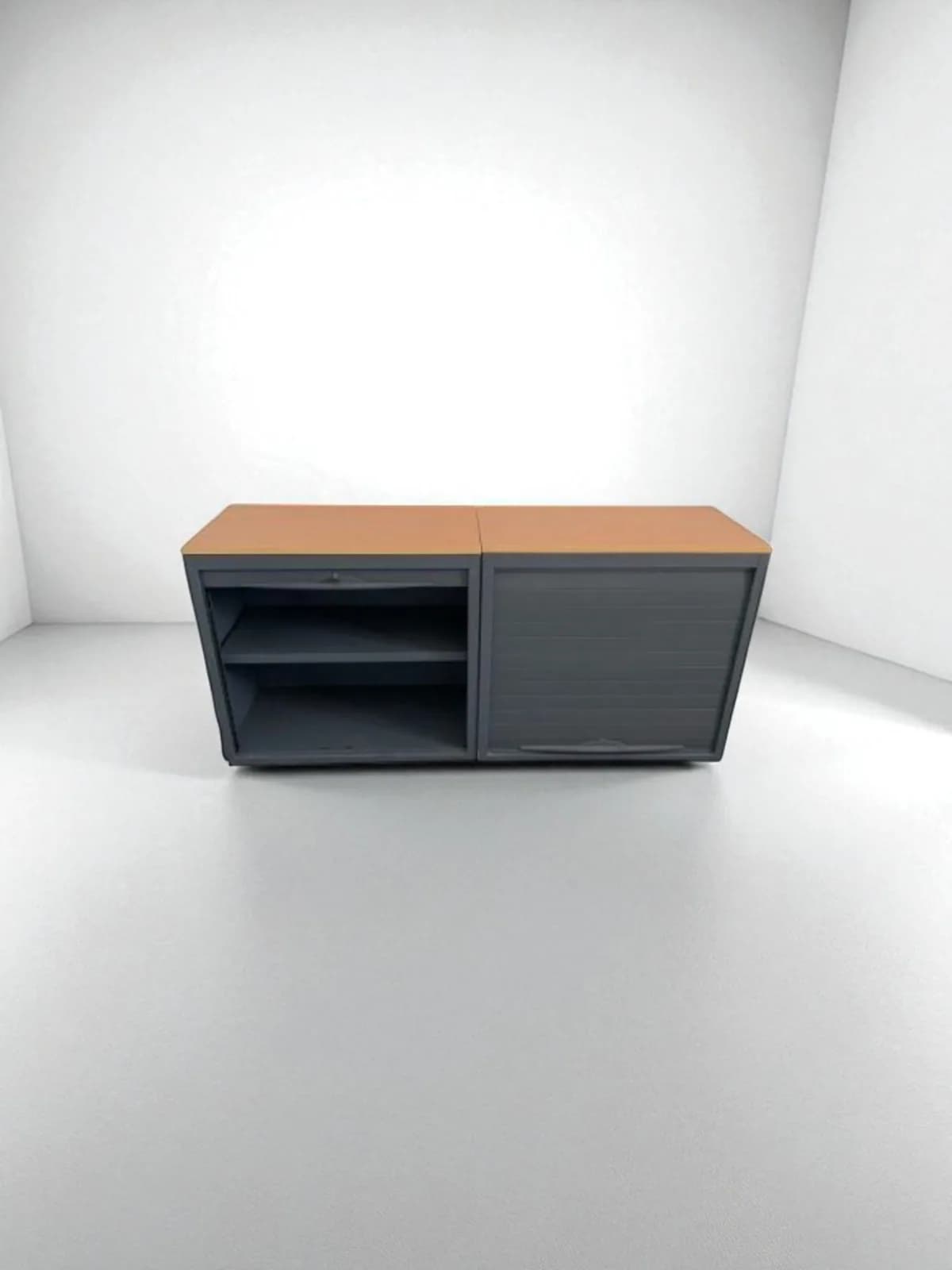 Lot 2 Armoire basse vertical merisier 80x73cm promo — vue 4