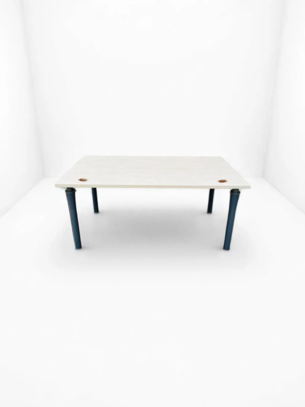 Bureau droit Magencia chêne clair piètement gris 160x80cm — vue 3