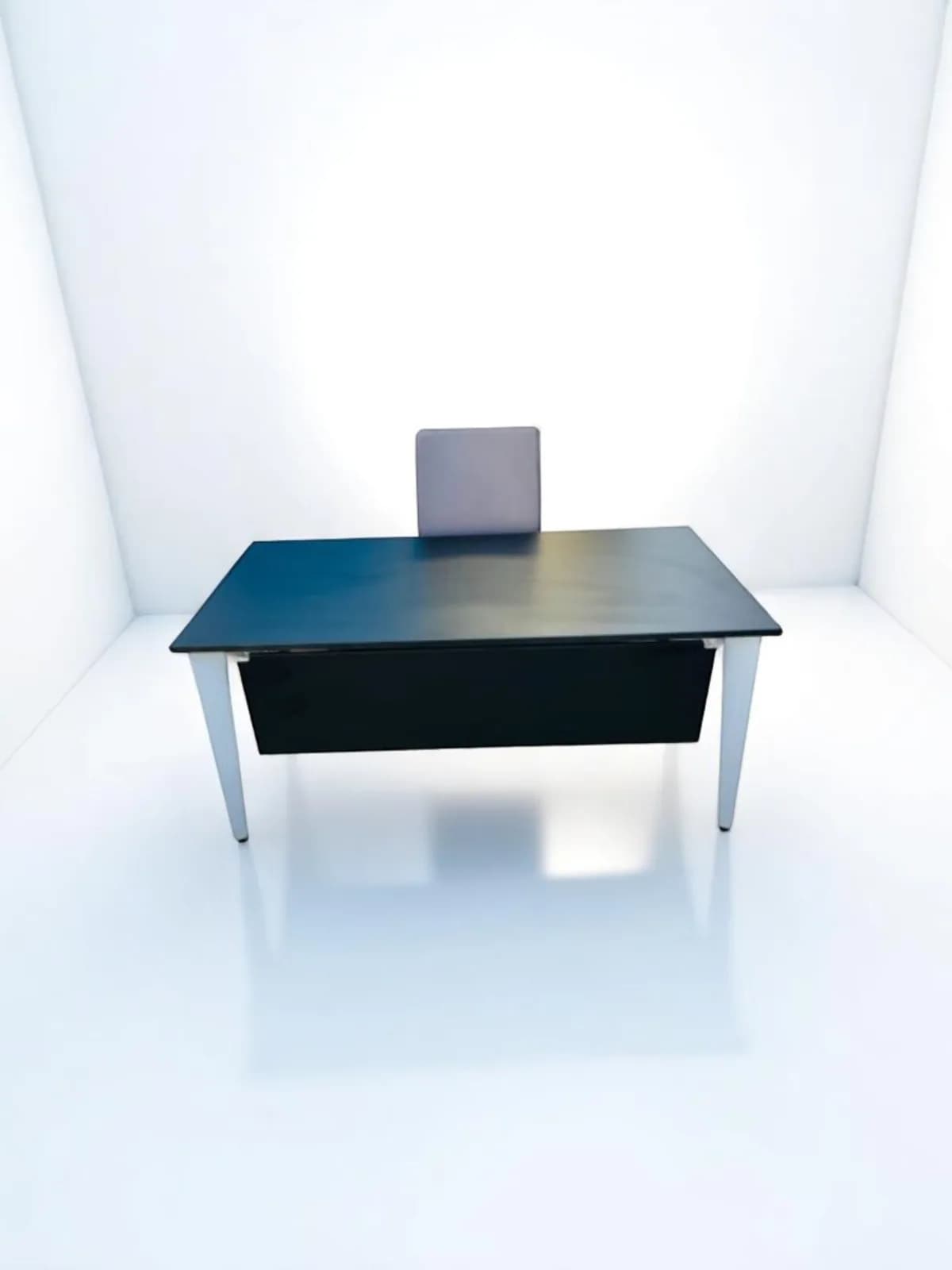 Bureau droit Ronéo Noir 160x80cm — vue 5