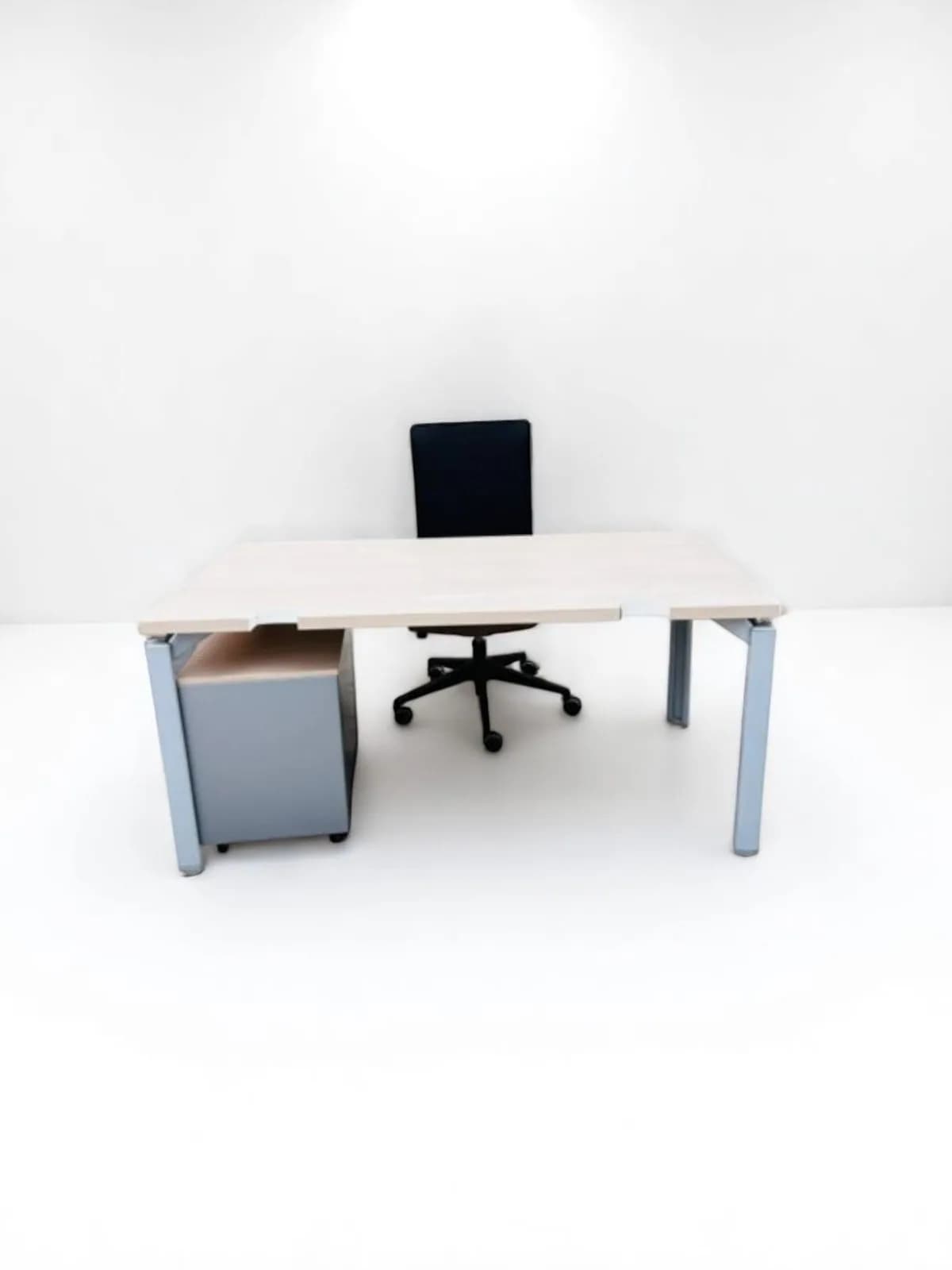 Bureau droit Samas chêne 160x80cm — vue 2