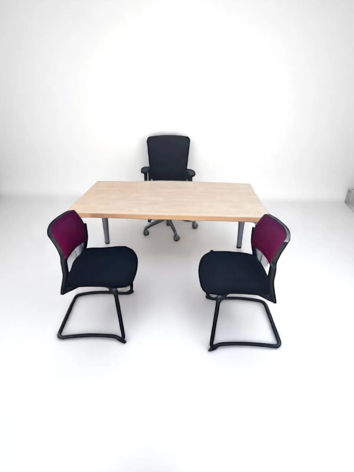 Bureau droit Sammas 160x80cm plateau 30mm — vue 3