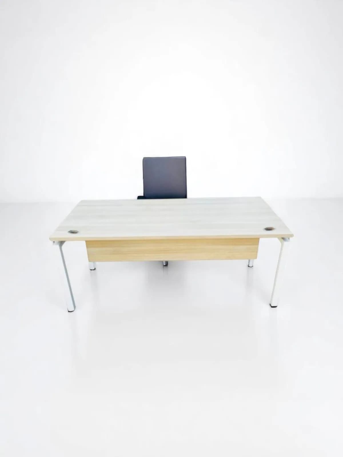 Bureau droit rectangulaire finition chêne 180x80cm — vue 3