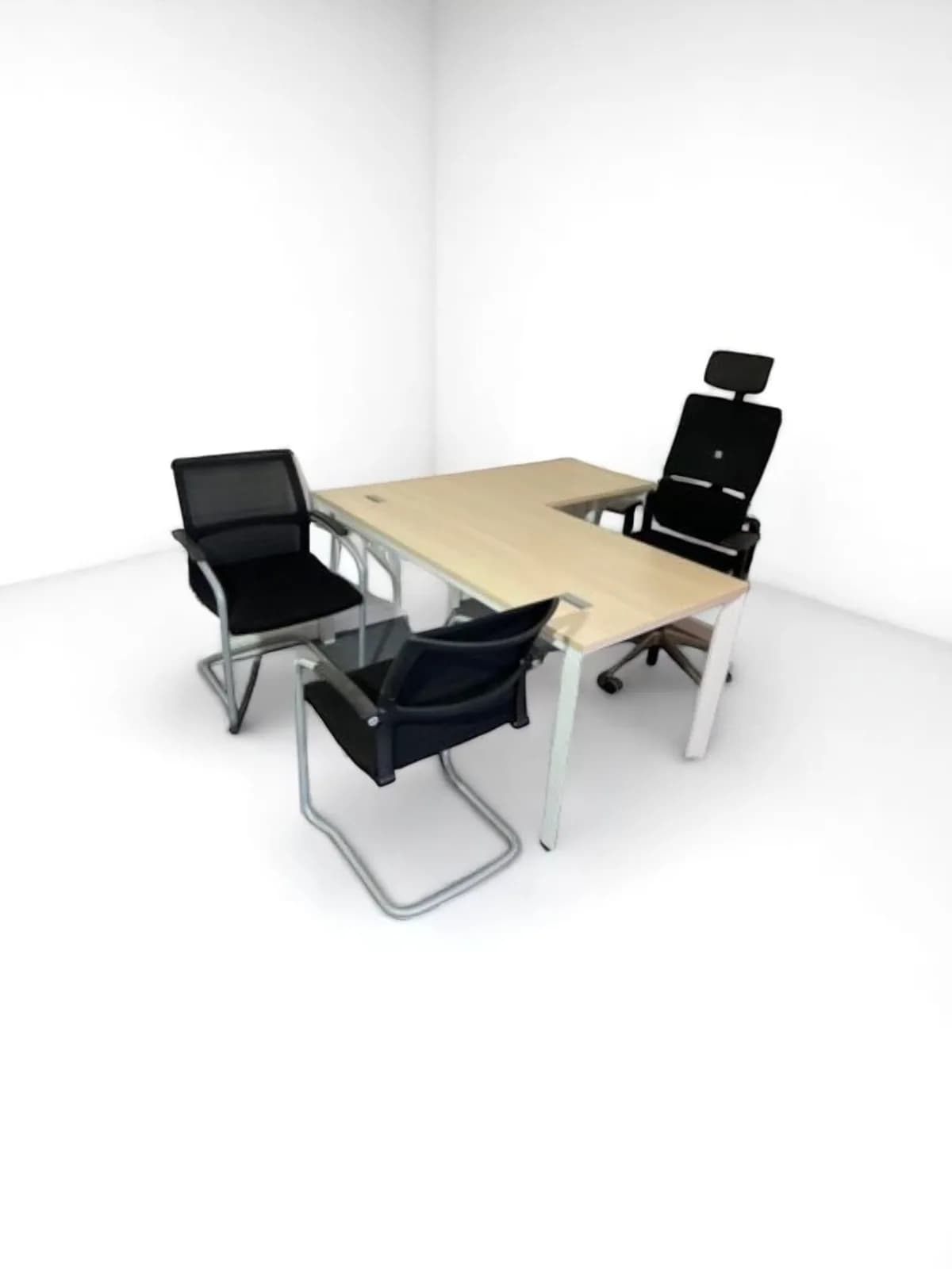 Bureau Angle Blanc Haworth 160x160cm