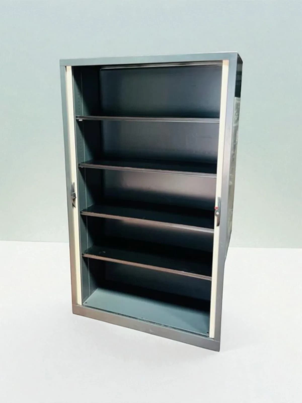 rmoire haute métallique bi-color beige Marcadet 120x200cm — vue 2
