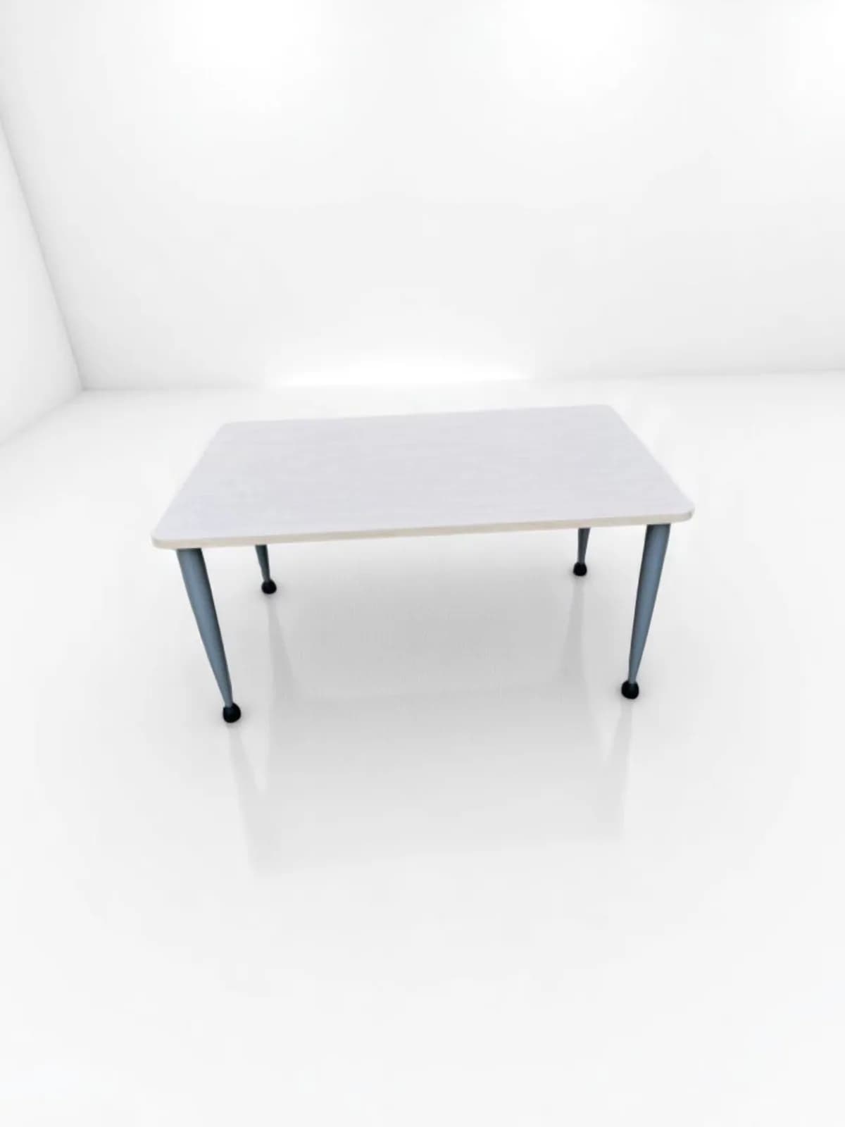 Bureau droit Steelcase 140x80cm piètement tubulaire — vue 3