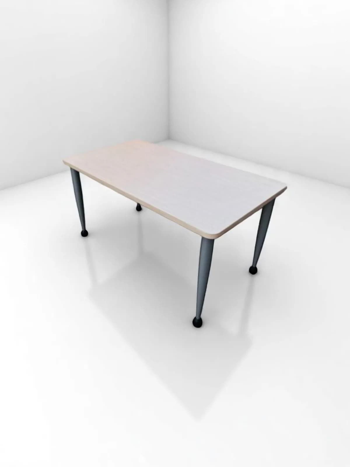 Bureau droit Steelcase 140x80cm piètement tubulaire