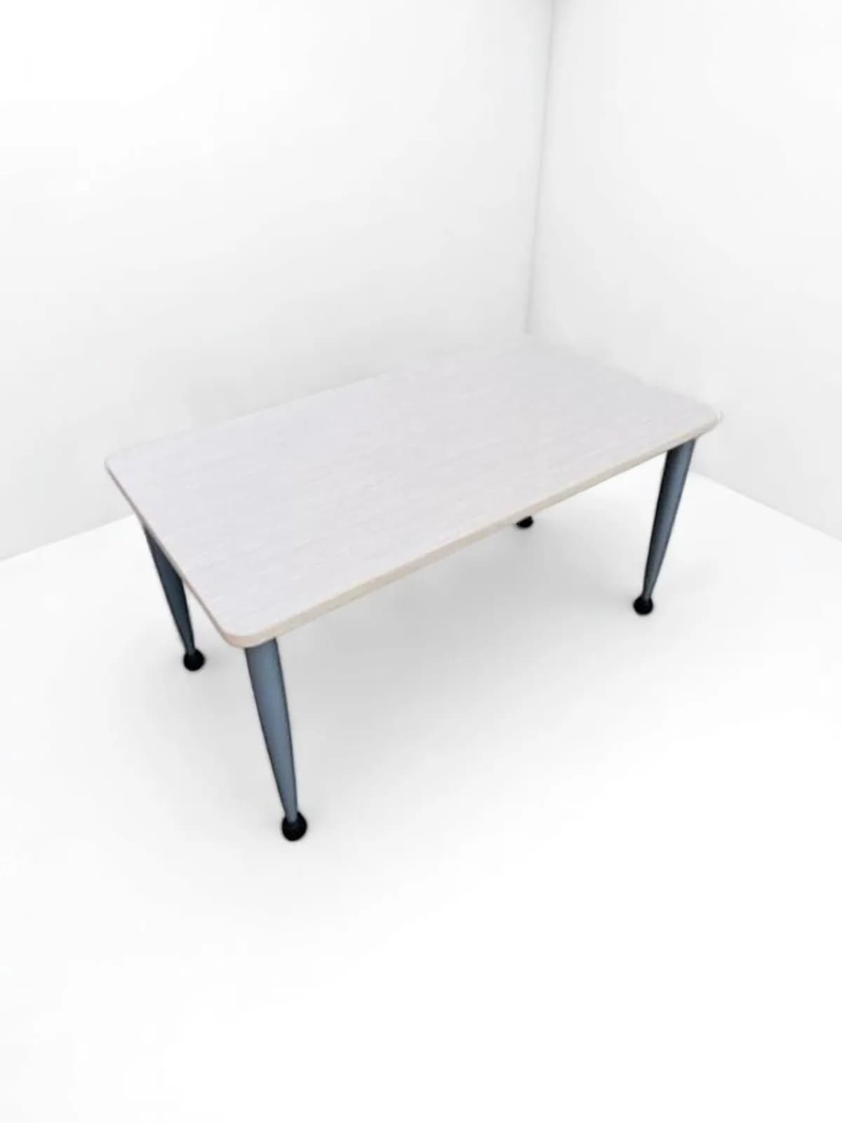Bureau droit Steelcase 140x80cm piètement tubulaire — vue 2