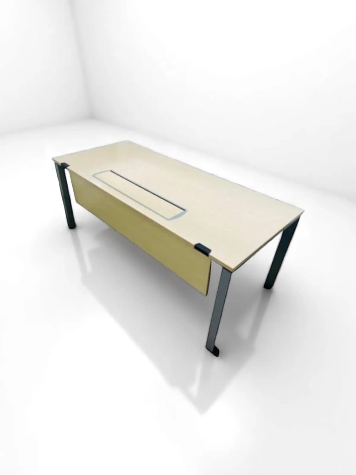 Bureau droit Steelcase 180x80cm avec voile — vue 2