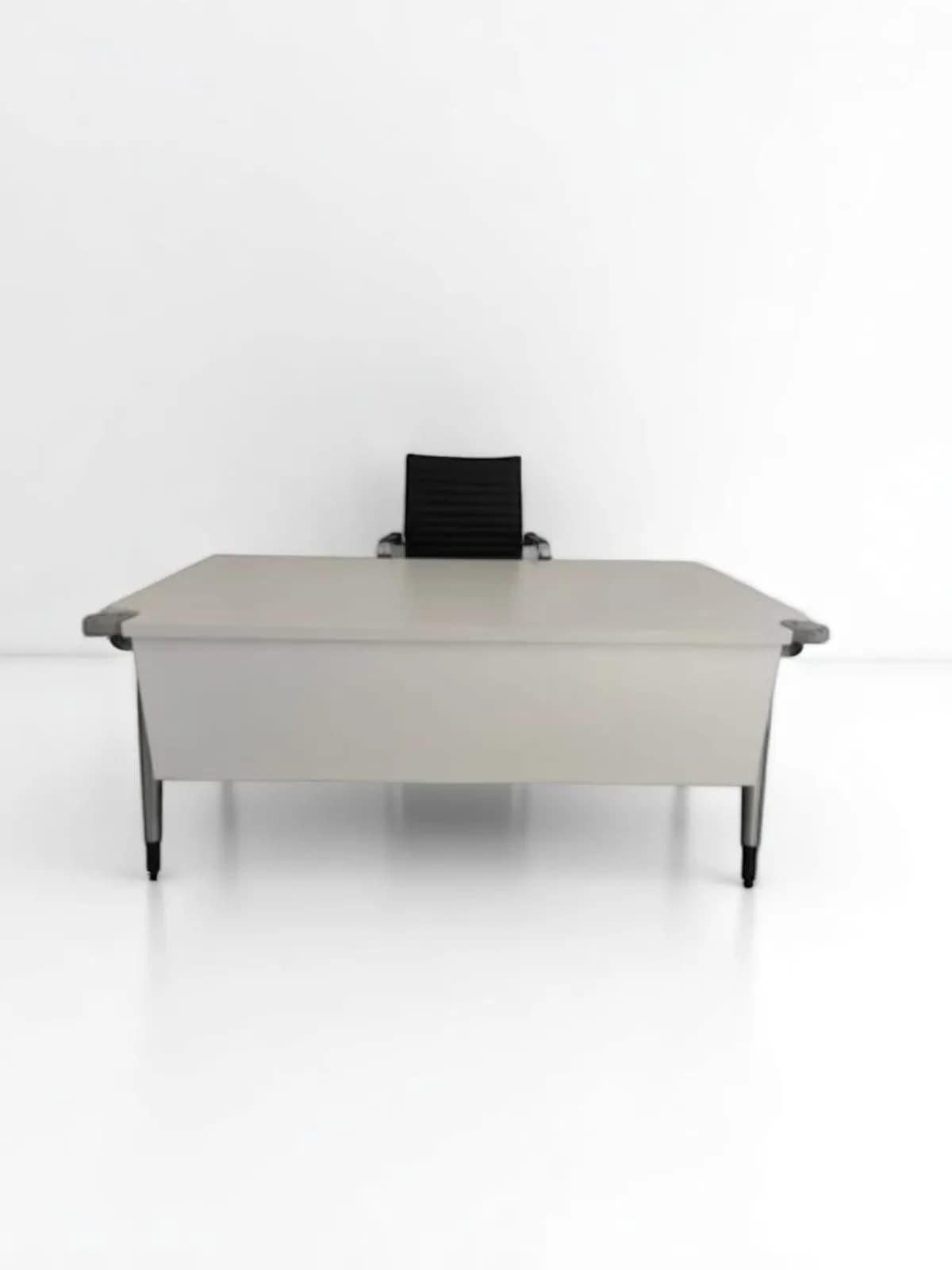 Bureau droit Steelcase blanc 160x80cm — vue 2