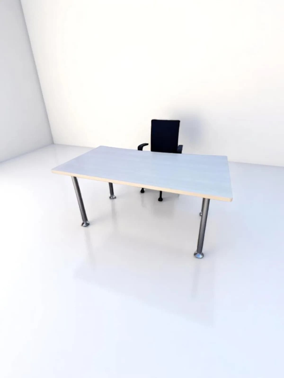 Bureau droit steelcase 154x80cm ajustable en hauteur